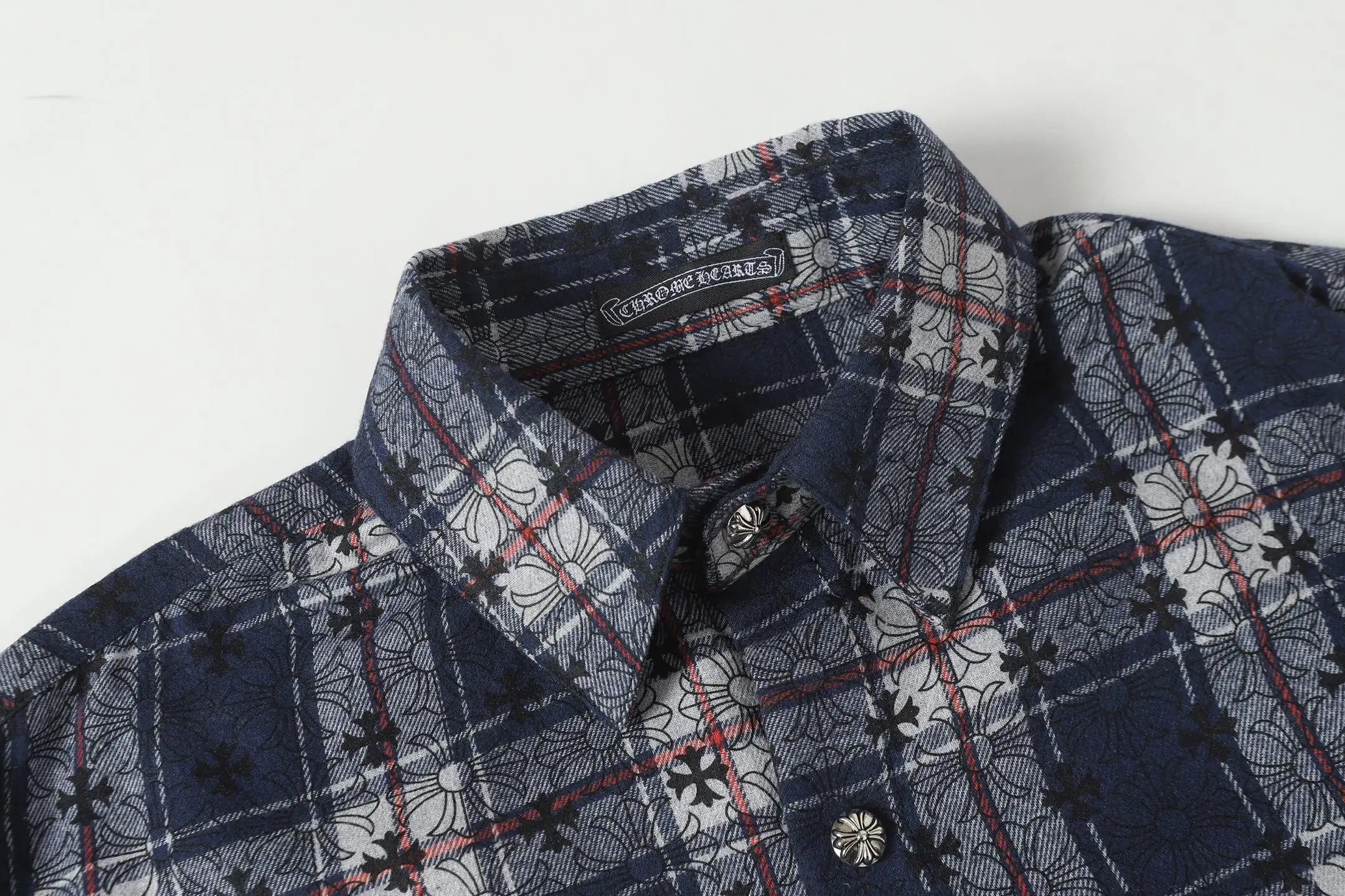Logo-Jacquard Plaid Flannel Shirt D15013515 — view 4