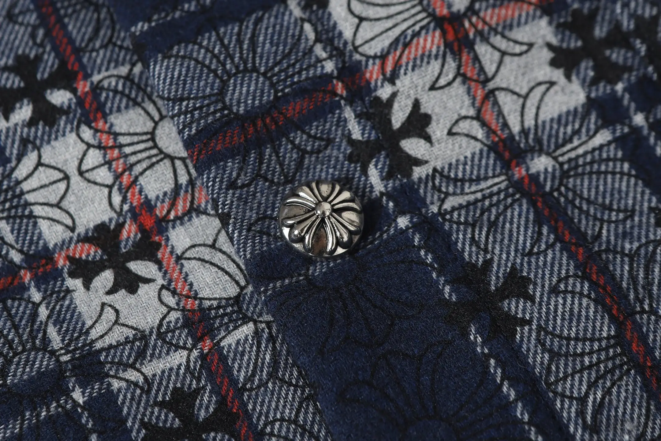 Logo-Jacquard Plaid Flannel Shirt D15013515 — view 6