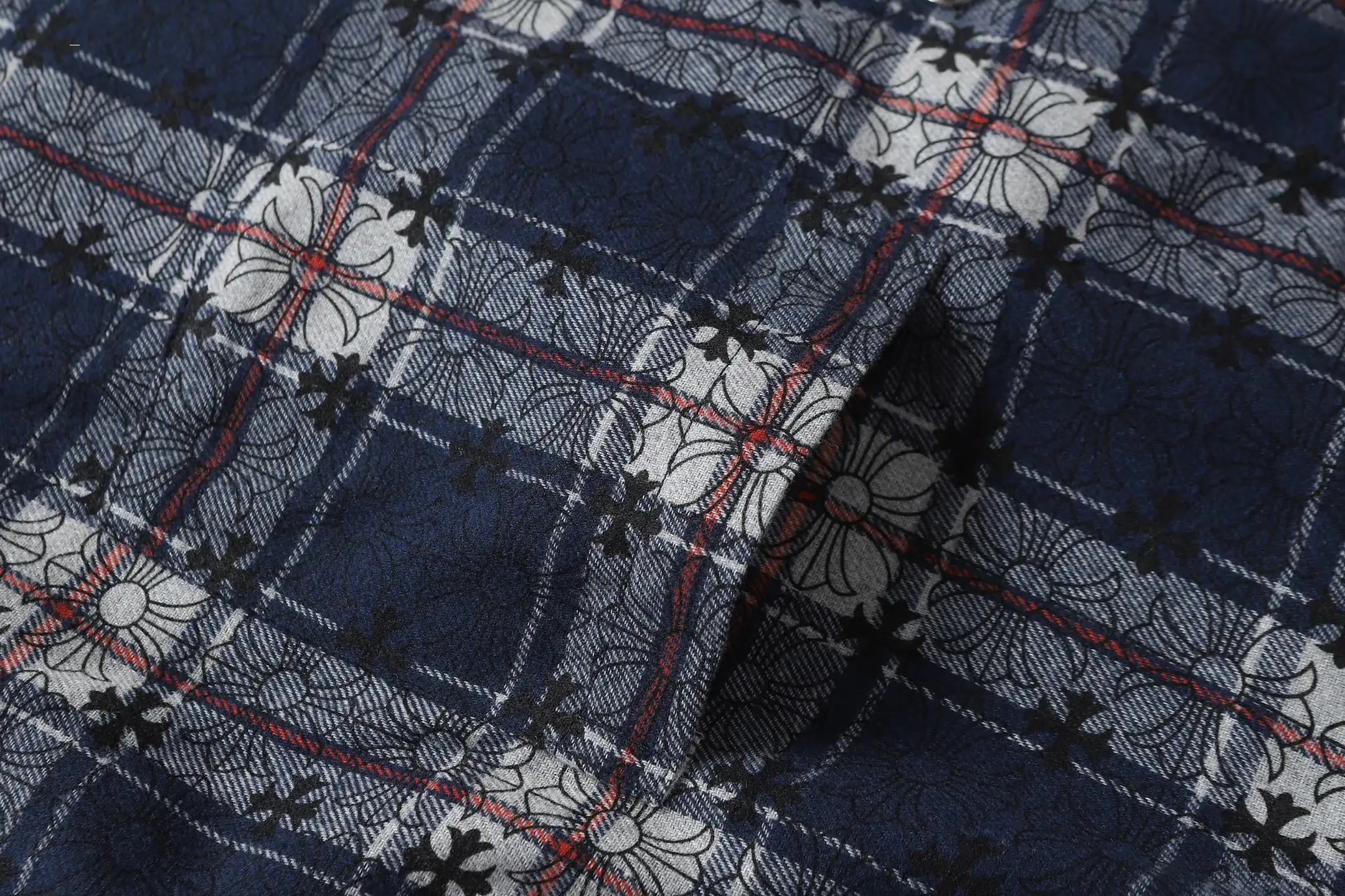 Logo-Jacquard Plaid Flannel Shirt D15013515 — view 7