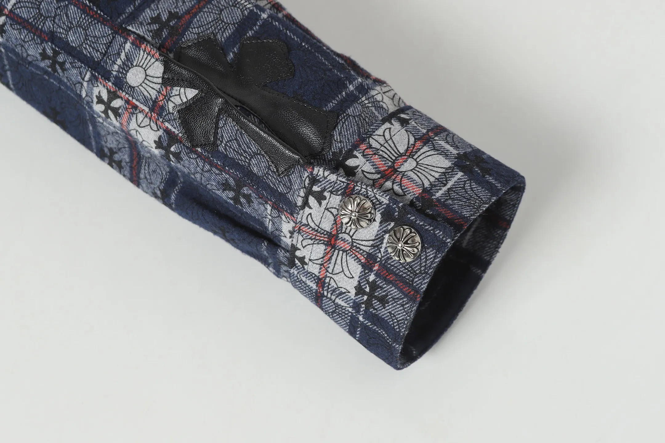 Logo-Jacquard Plaid Flannel Shirt D15013515 — view 9