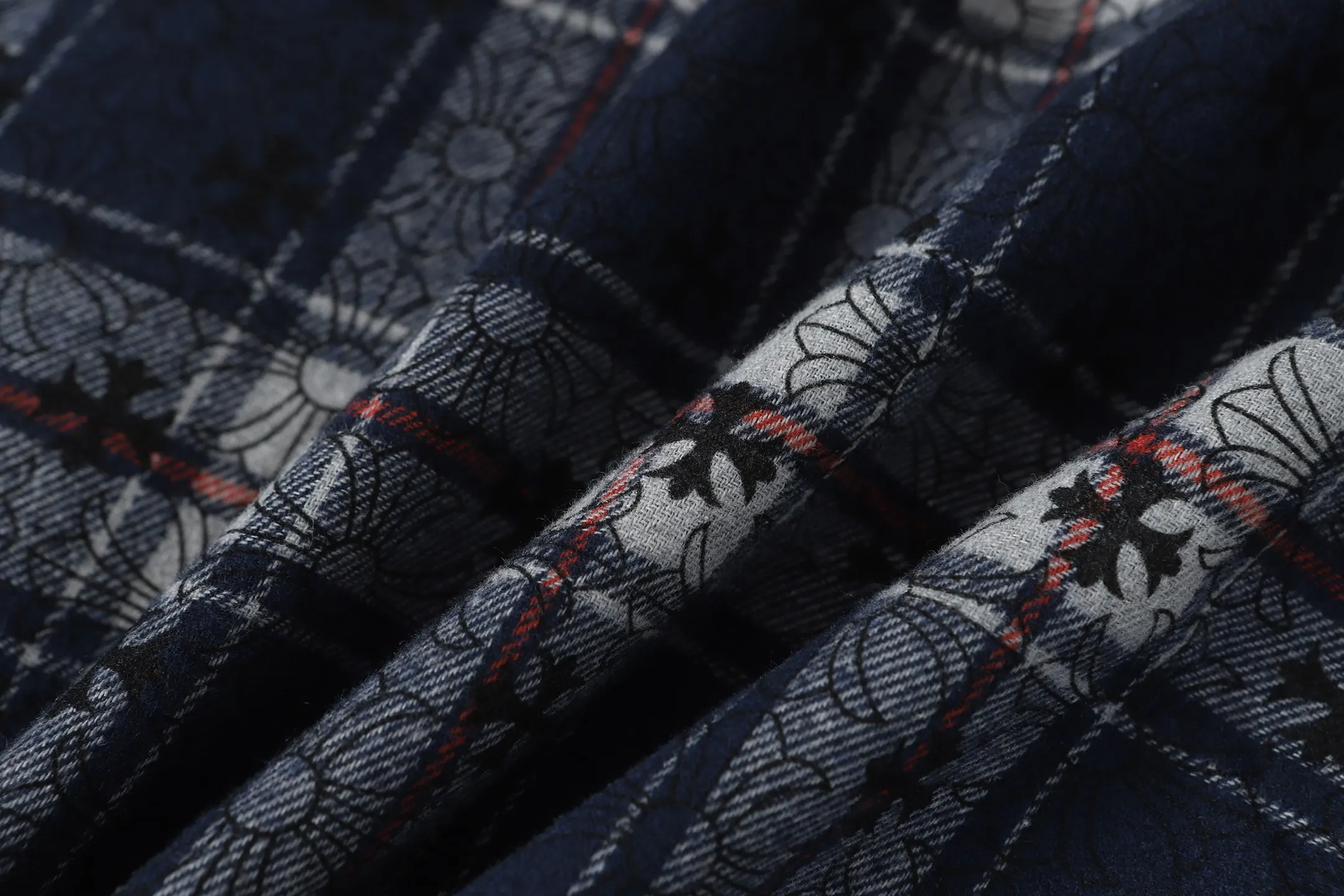 Logo-Jacquard Plaid Flannel Shirt D15013515 — view 13