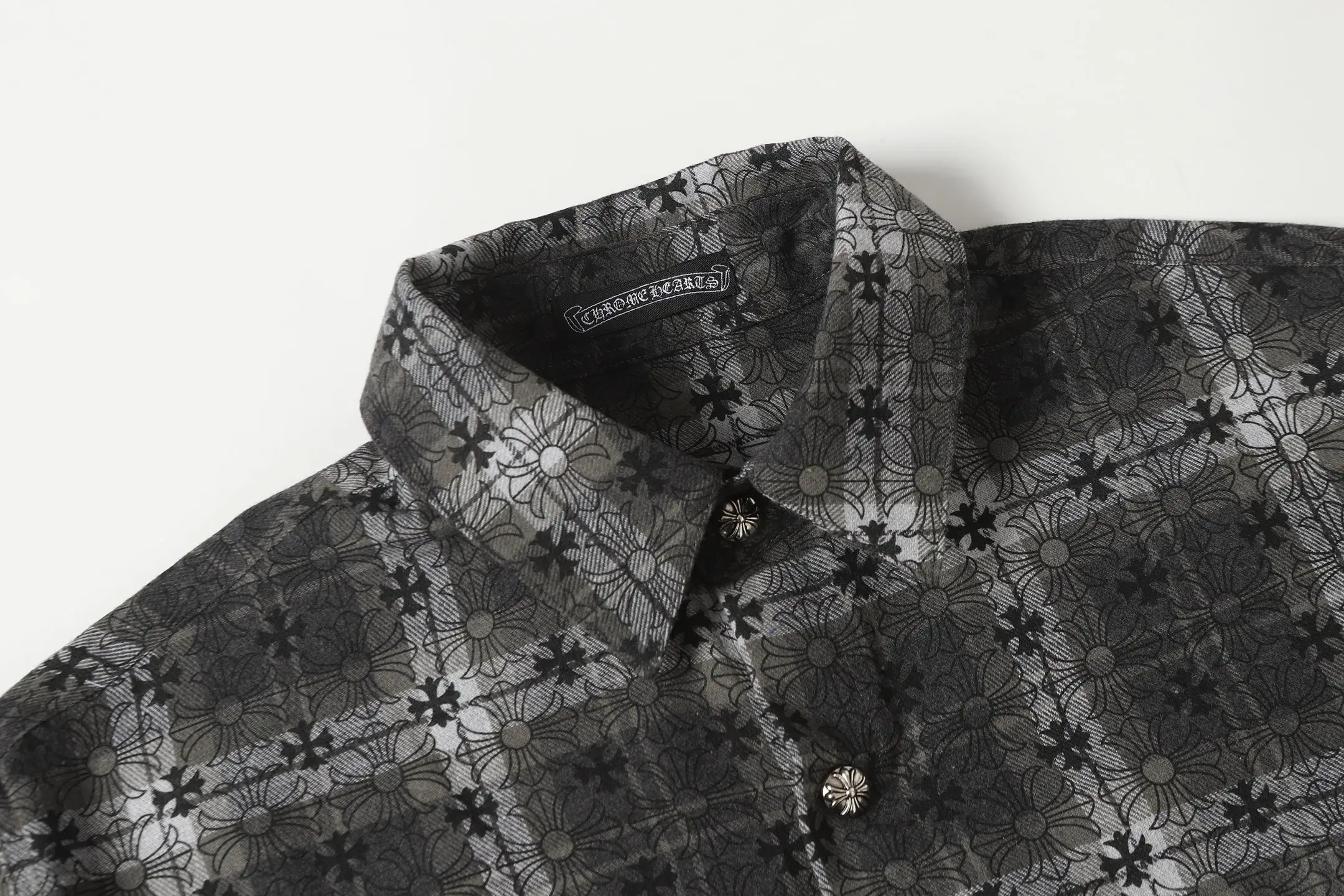Logo-Jacquard Plaid Flannel Shirt D15013516 — view 5