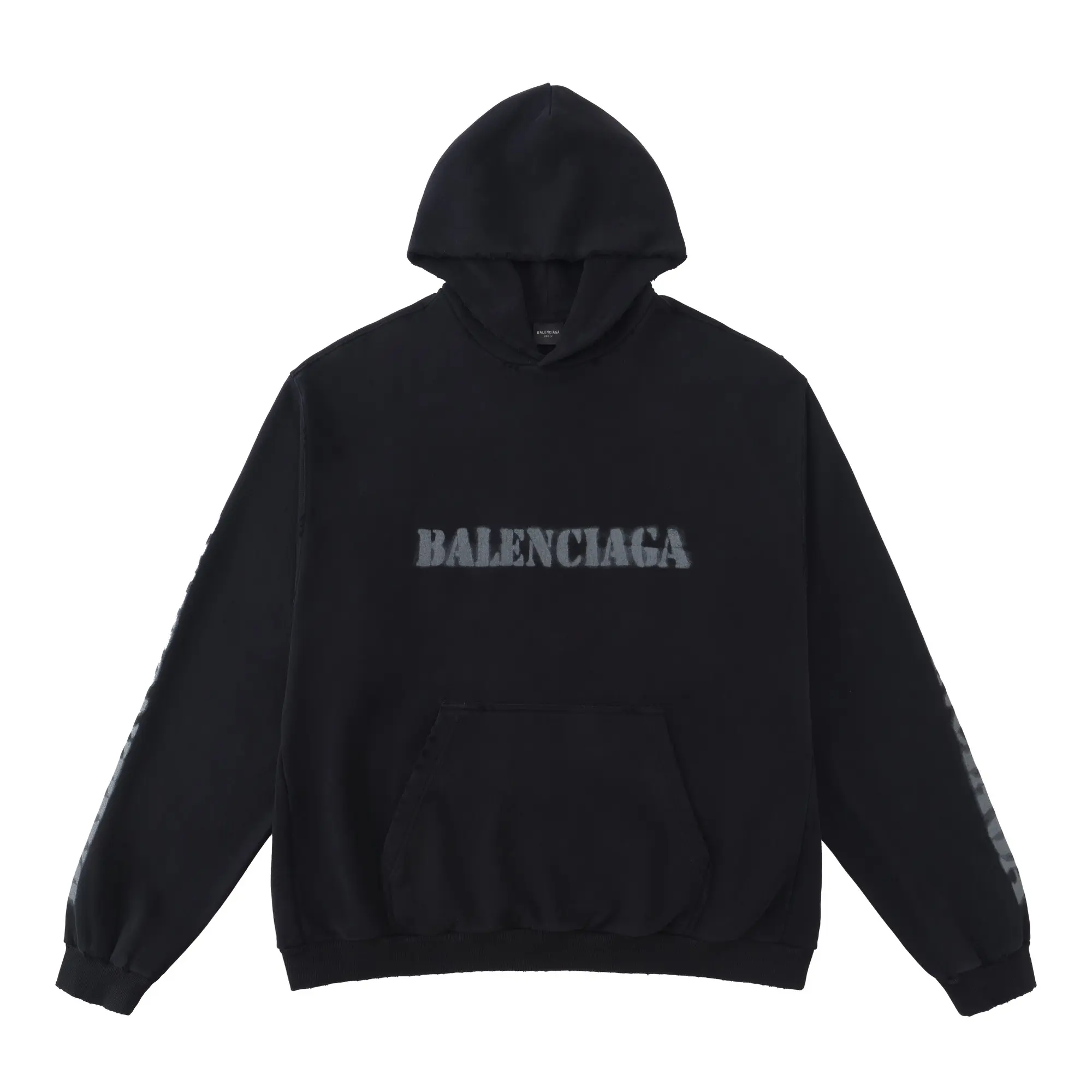 Distressed Logo Print Oversized Hoodie D23518788 — view 10