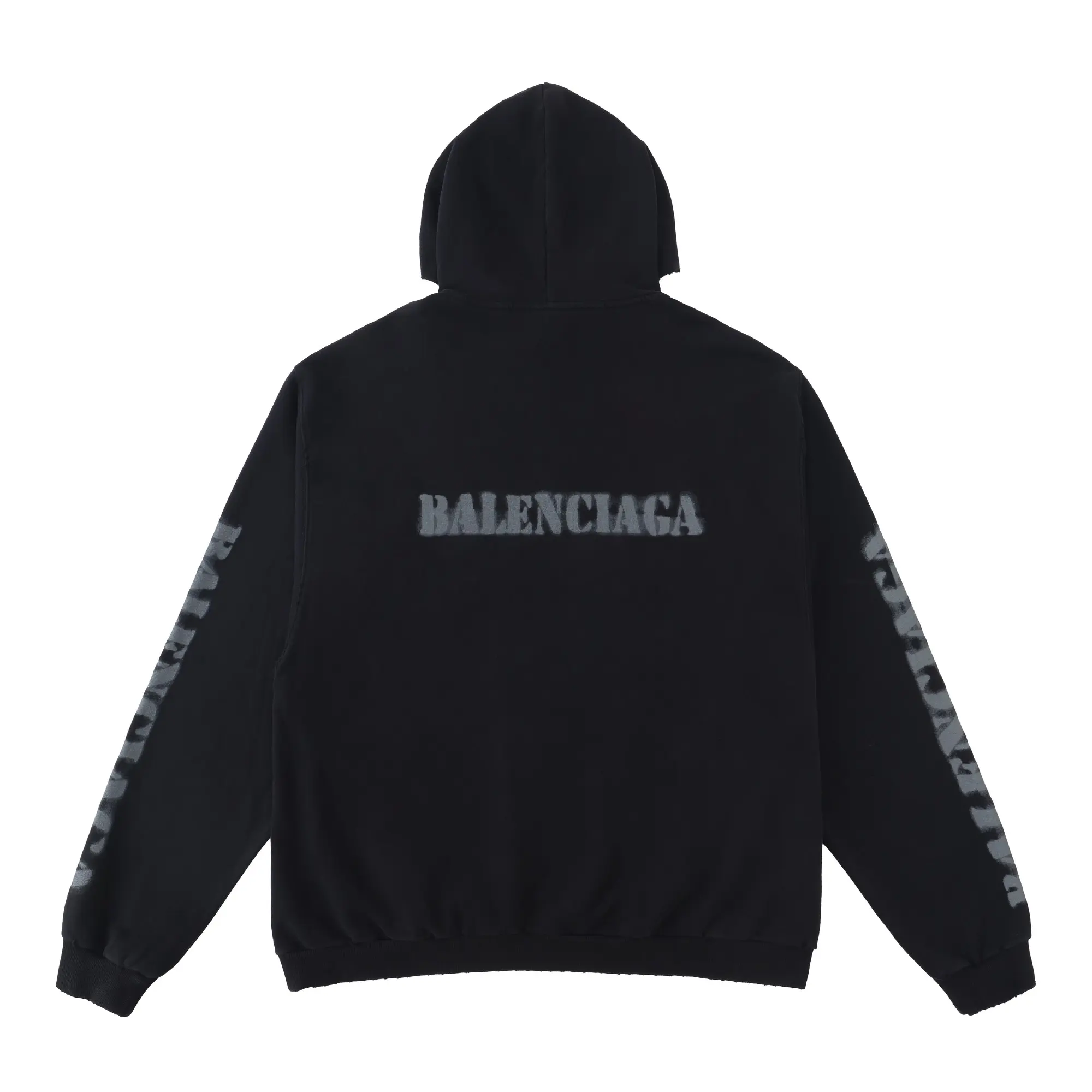 Distressed Logo Print Oversized Hoodie D23518788 — view 11