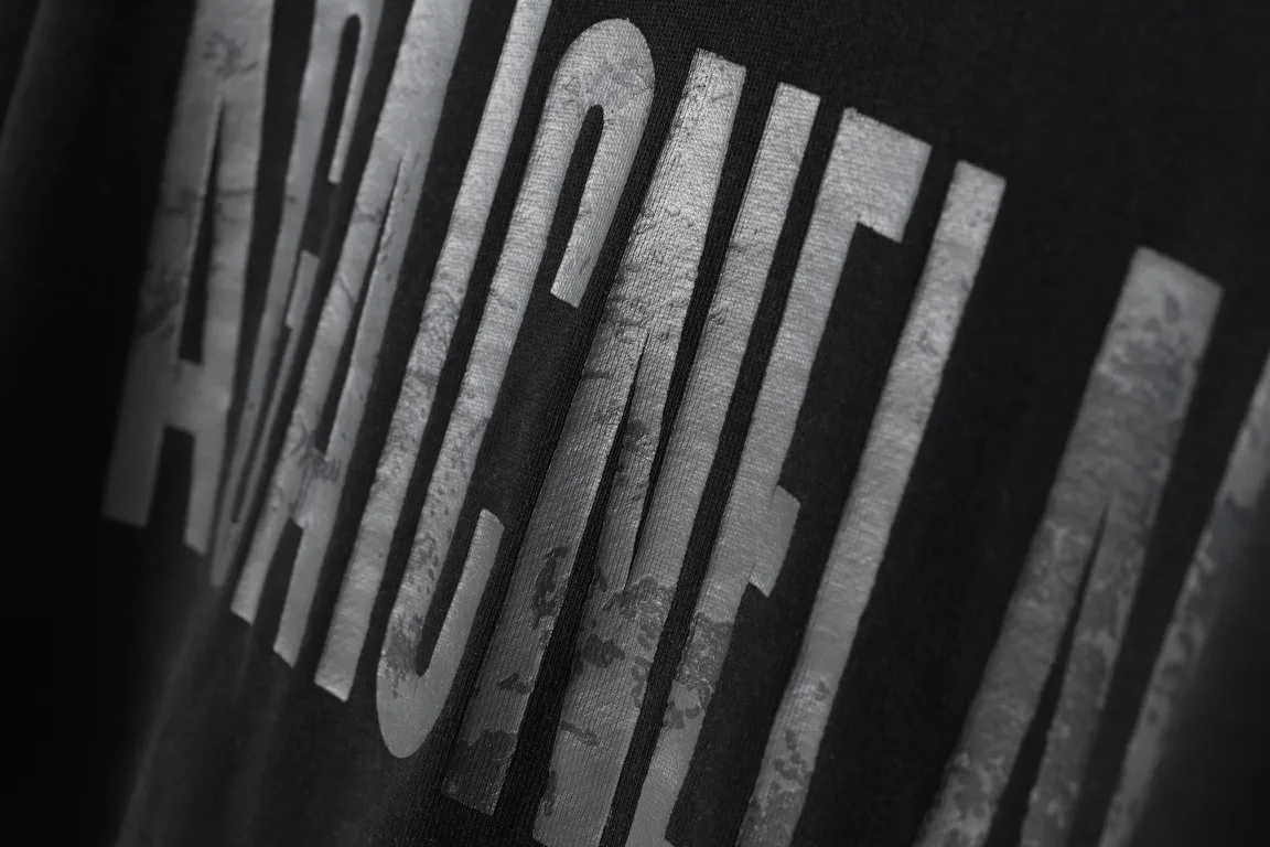 Distressed Logo Print Oversized Hoodie D26918800 — view 3