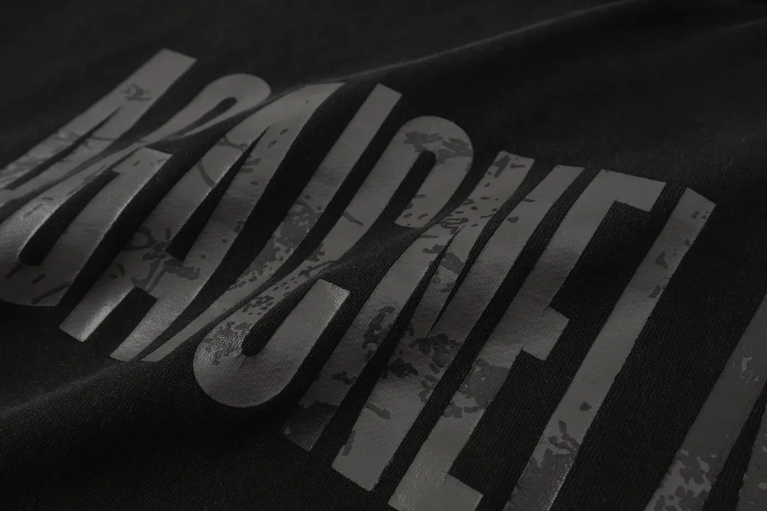 Distressed Logo Print Oversized Hoodie D26918800 — view 12