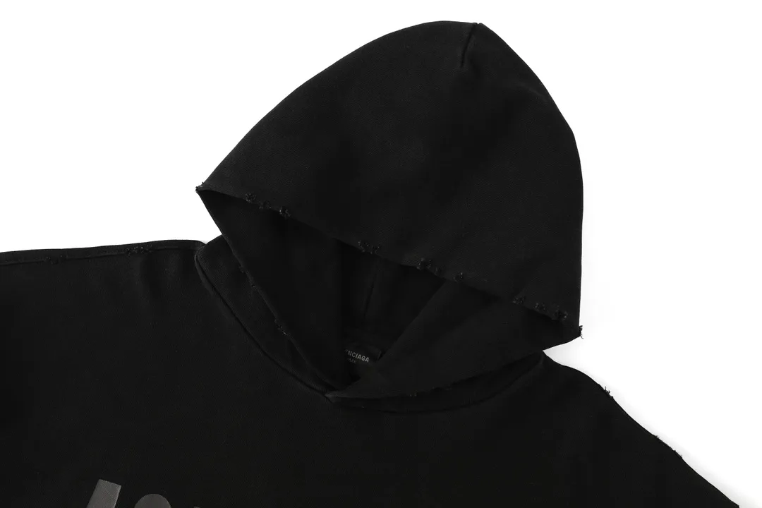 Distressed Logo Print Oversized Hoodie D26918800 — view 14