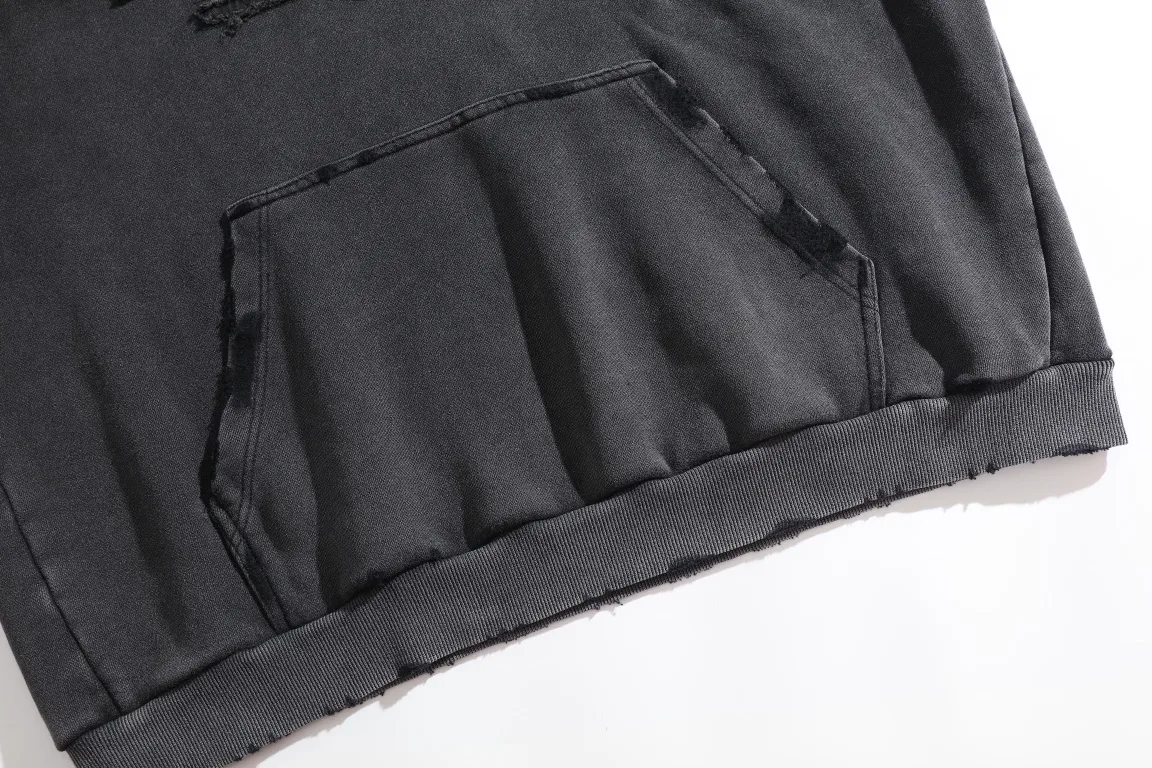 Logo Embroidered Washed Cotton Hoodie D28918802 — view 6