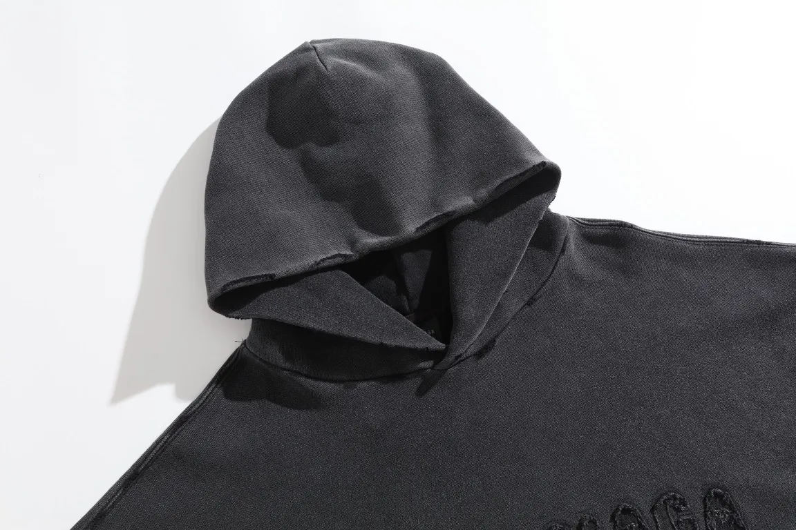Logo Embroidered Washed Cotton Hoodie D28918802 — view 7