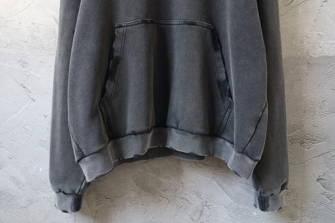 Logo Embroidered Washed Cotton Hoodie D28918802 — view 14