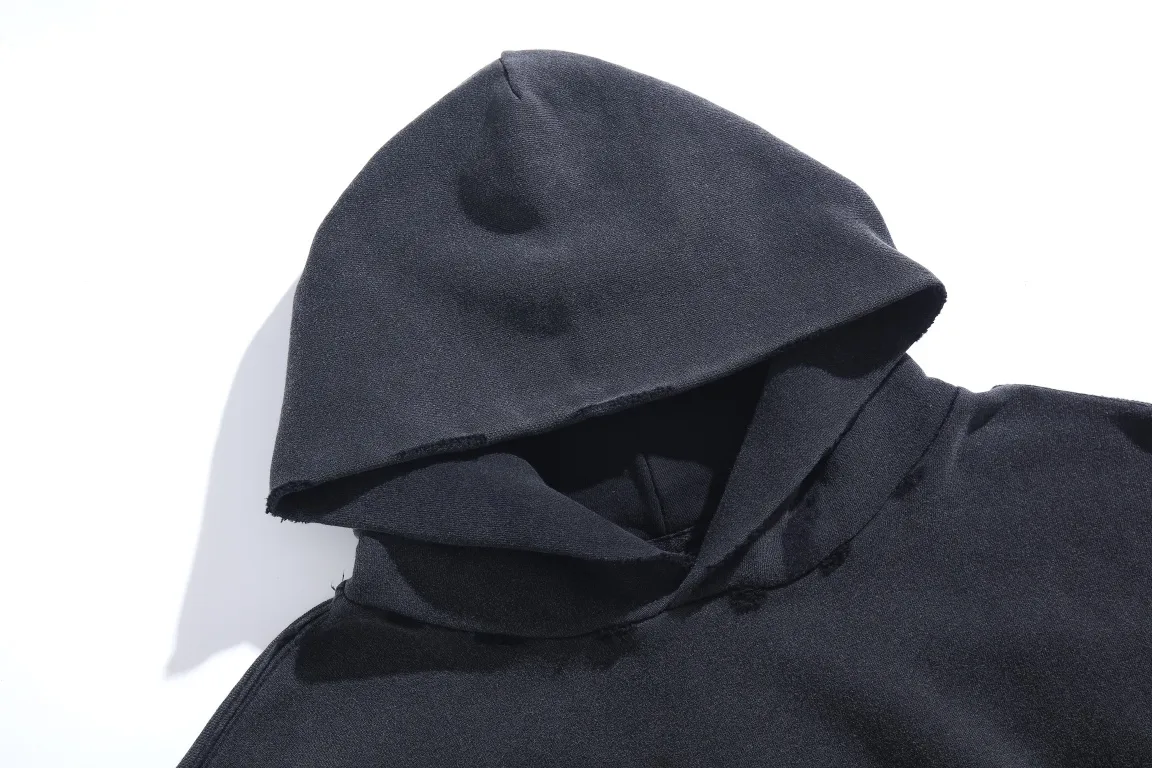 Washed Distressed Logo Embroidery Hoodie D27921286 — view 6