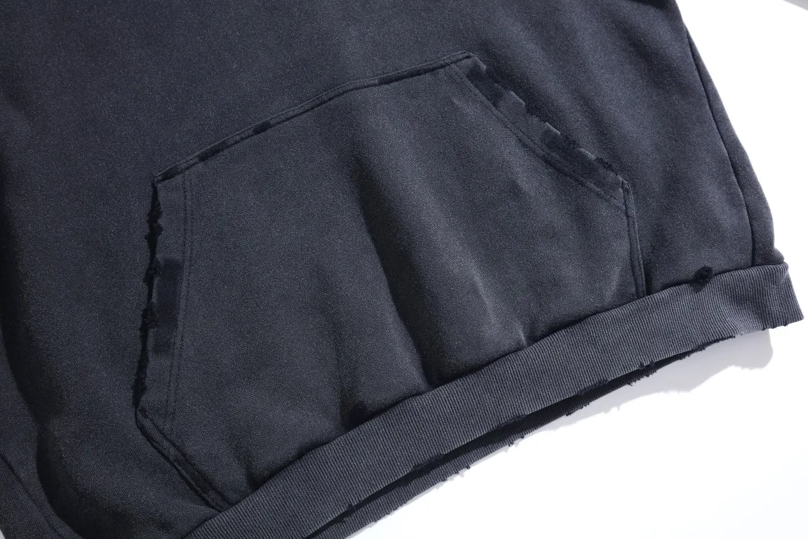 Washed Distressed Logo Embroidery Hoodie D27921286 — view 7