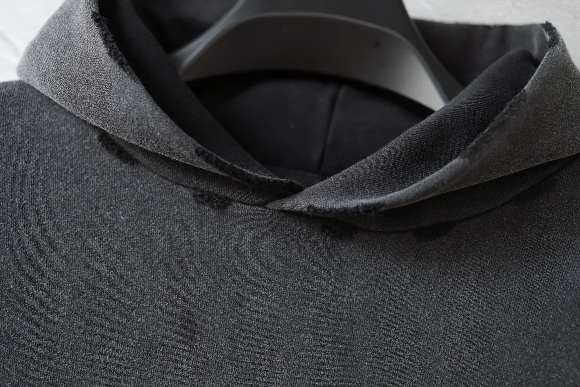 Washed Distressed Logo Embroidery Hoodie D27921286 — view 16