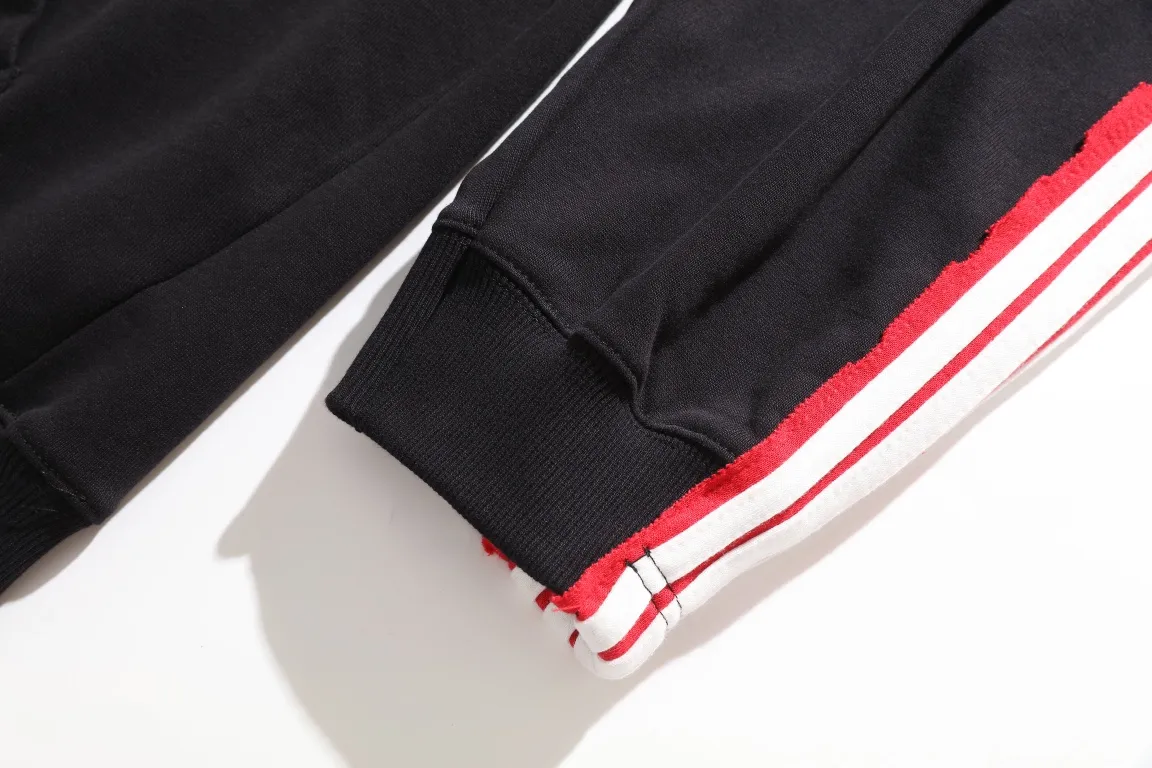 Logo Embroidered Stripe-Sleeve Cotton Hoodie D29921327 — view 14