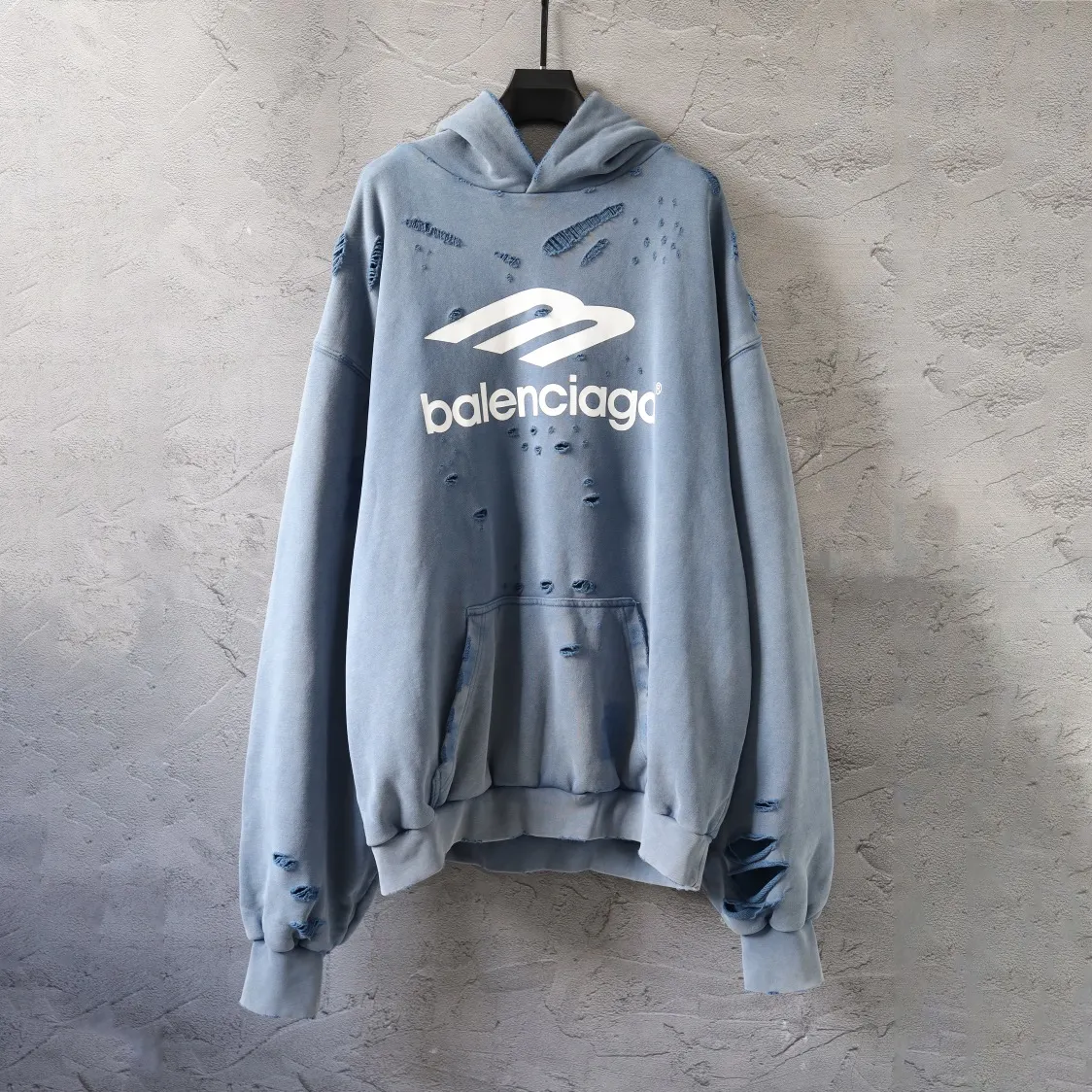 3B Logo Distressed Oversized Hoodie D32918794 — view 10