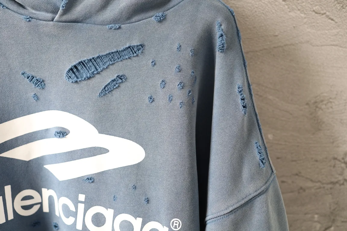 3B Logo Distressed Oversized Hoodie D32918794 — view 14
