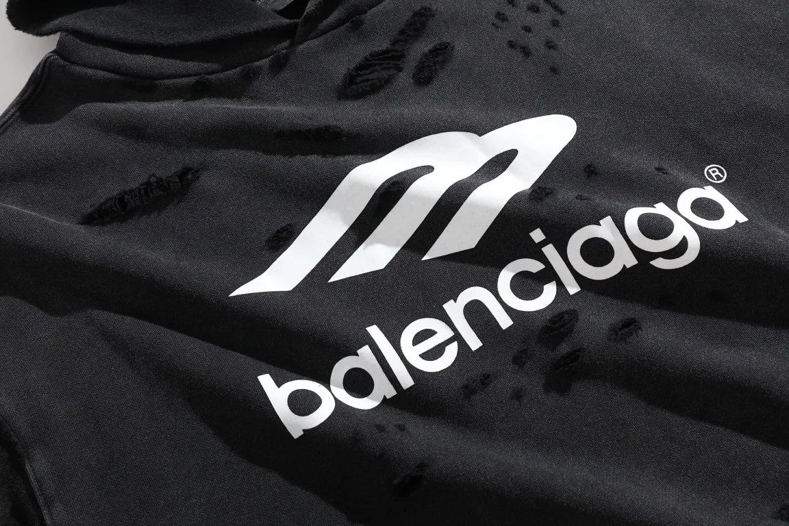 3B Sports Icon Distressed Oversized Hoodie D32918795 — view 3