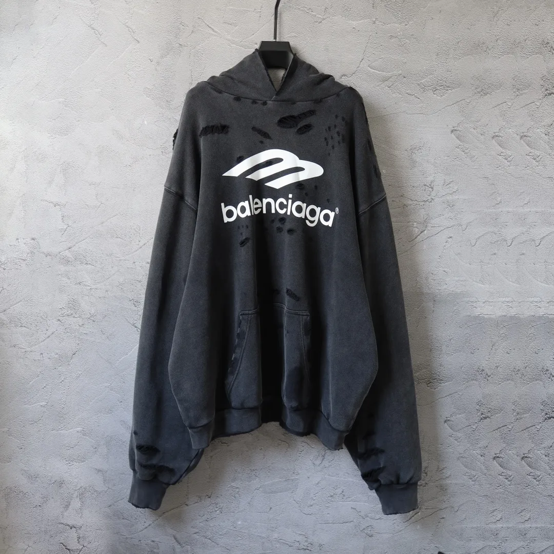 3B Sports Icon Distressed Oversized Hoodie D32918795 — view 10