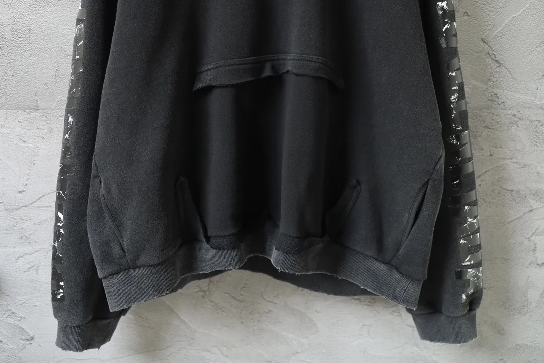 Distressed Graphic Print Oversized Hoodie D27918790 — view 5