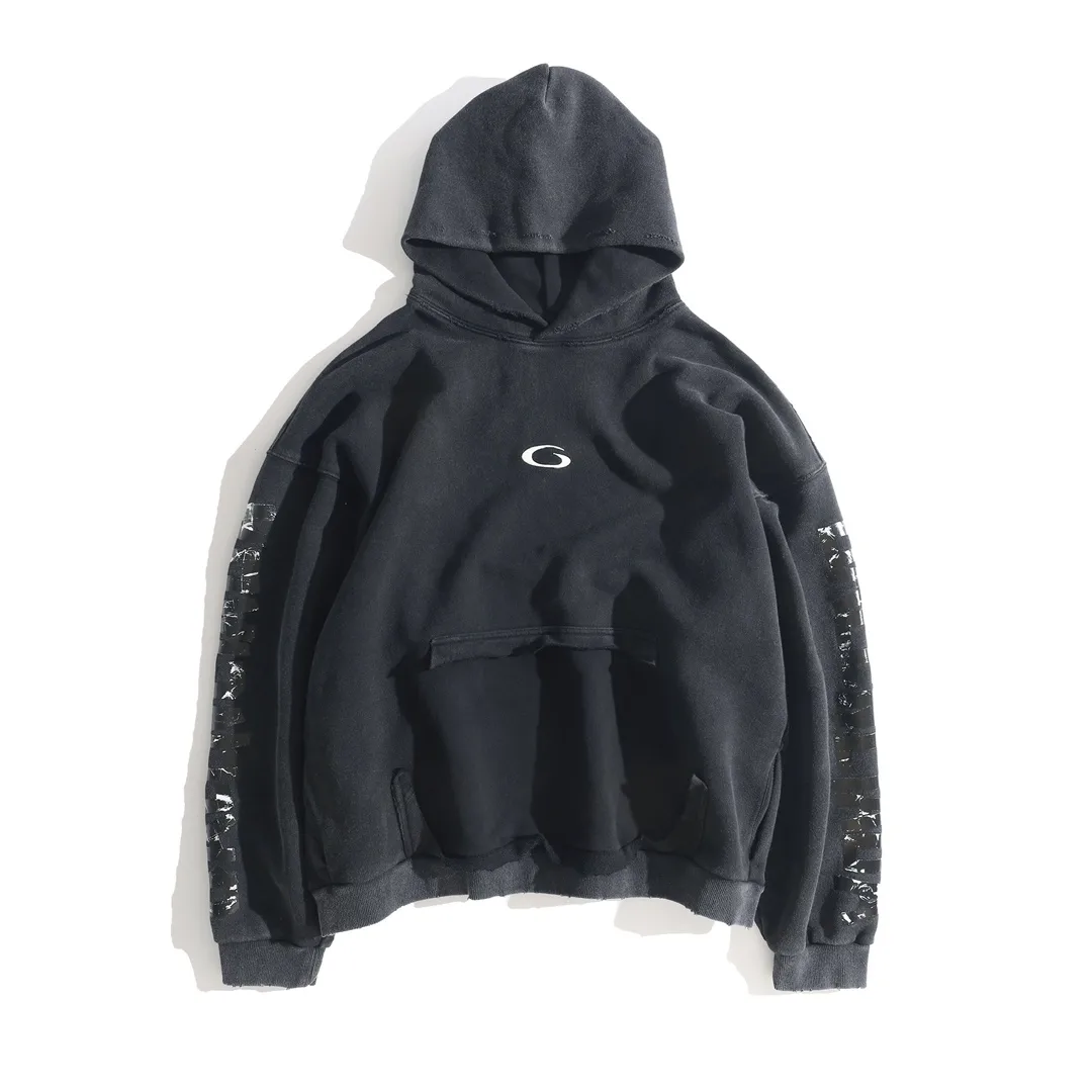 Distressed Graphic Print Oversized Hoodie D27918790 — view 10