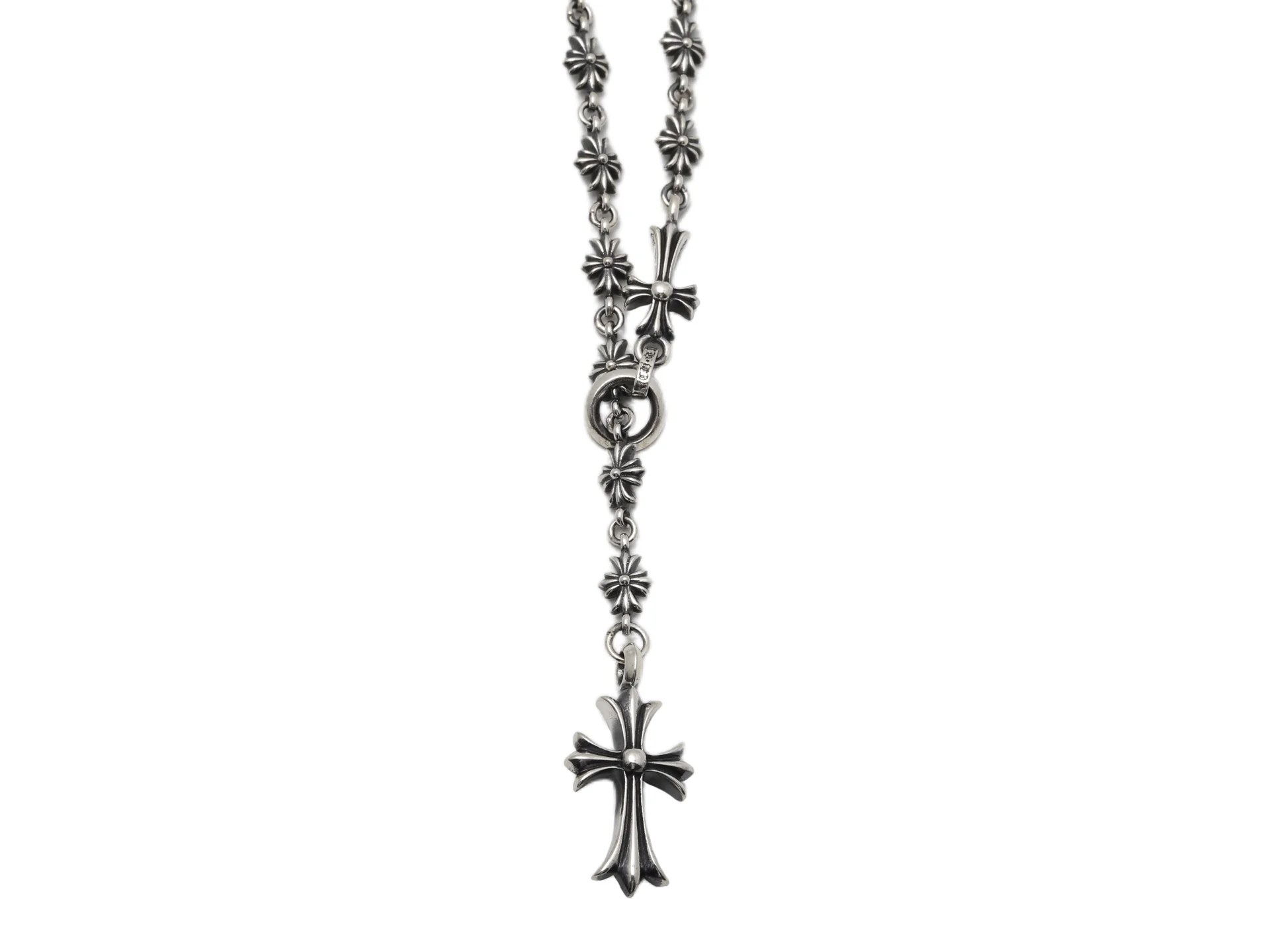 Cross Motif Sterling Silver Adjustable Necklace D132517877