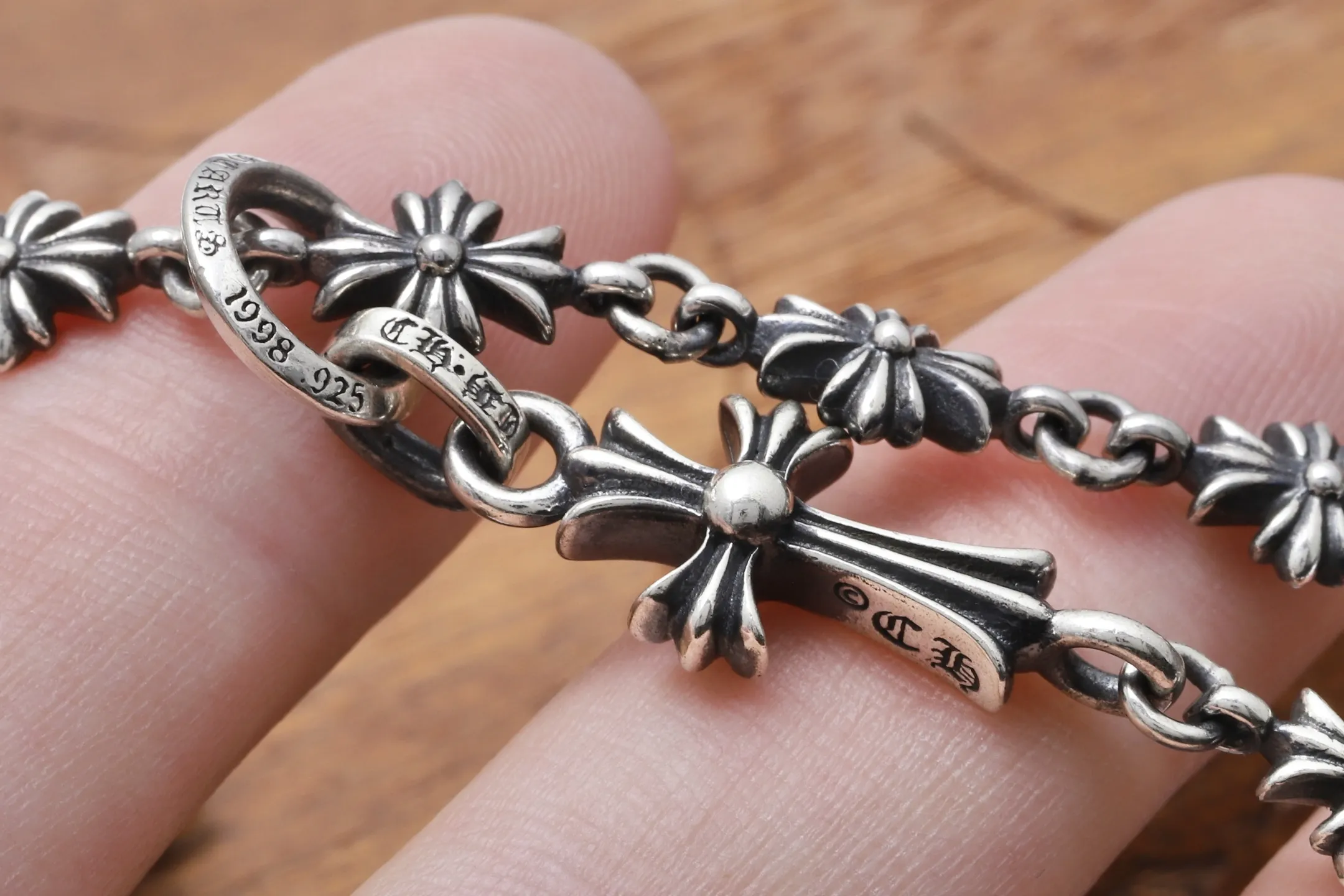 Cross Motif Sterling Silver Adjustable Necklace D132517877 — view 6