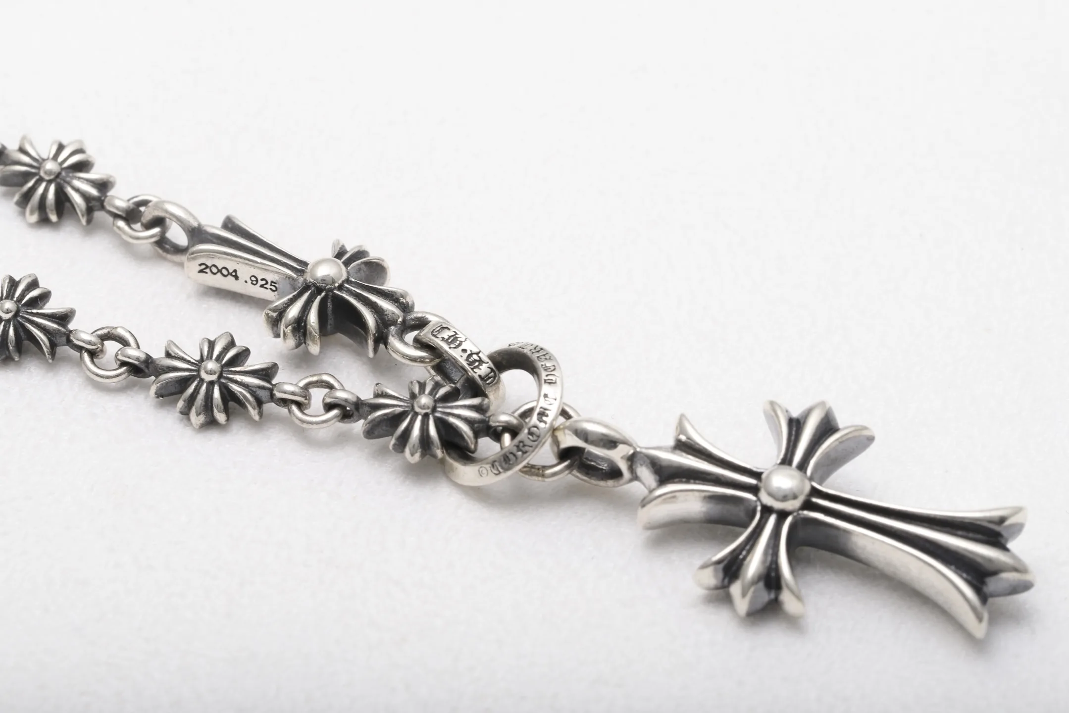 Cross Motif Sterling Silver Adjustable Necklace D132517877 — view 7