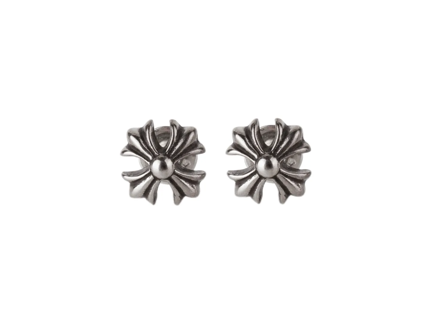 Cross Flower Stud Earrings (Sterling Silver) D14017885