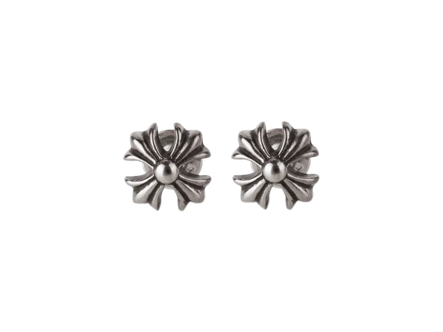 Cross Flower Stud Earrings (Sterling Silver) D14017885