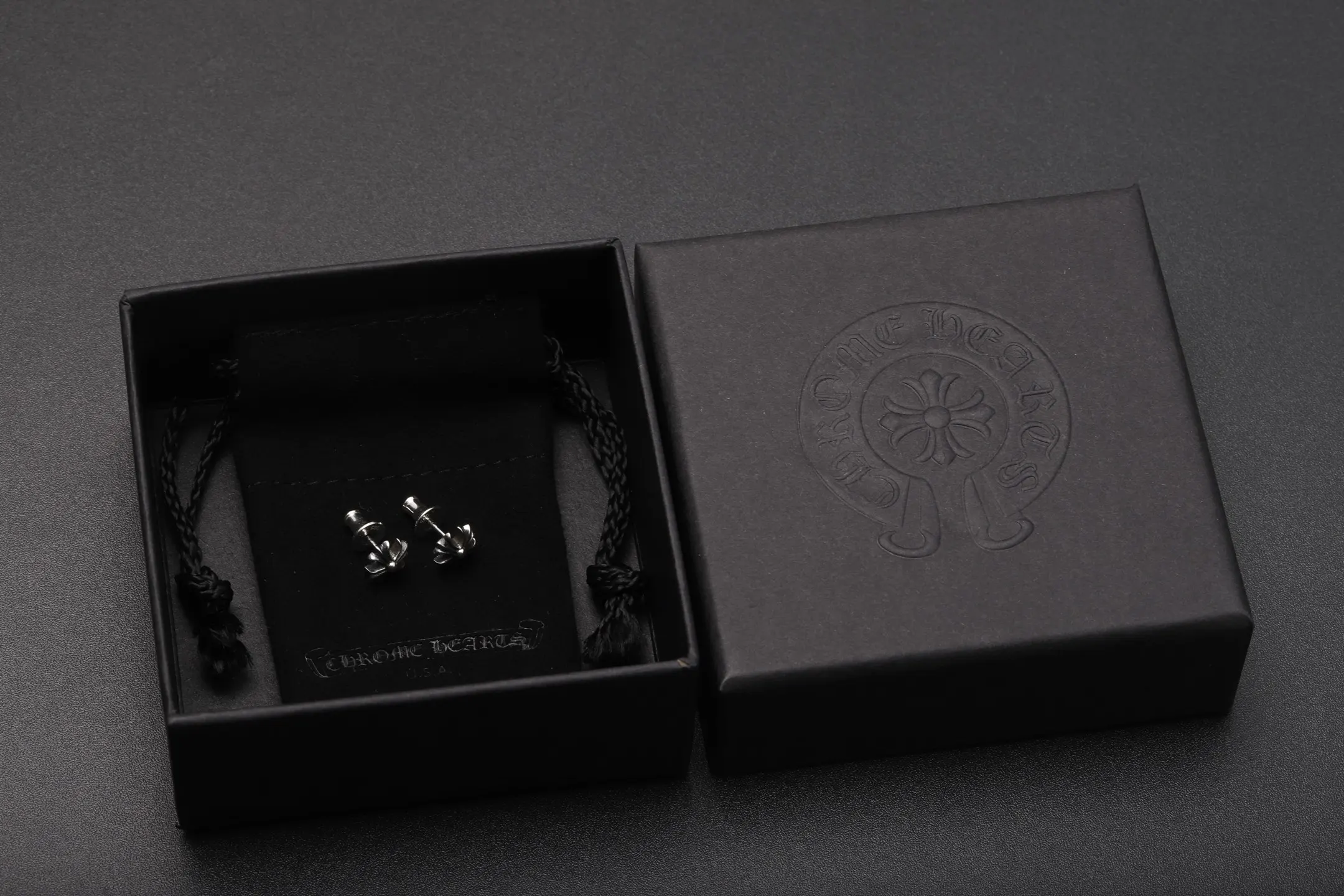Cross Flower Stud Earrings (Sterling Silver) D14017885 — view 2