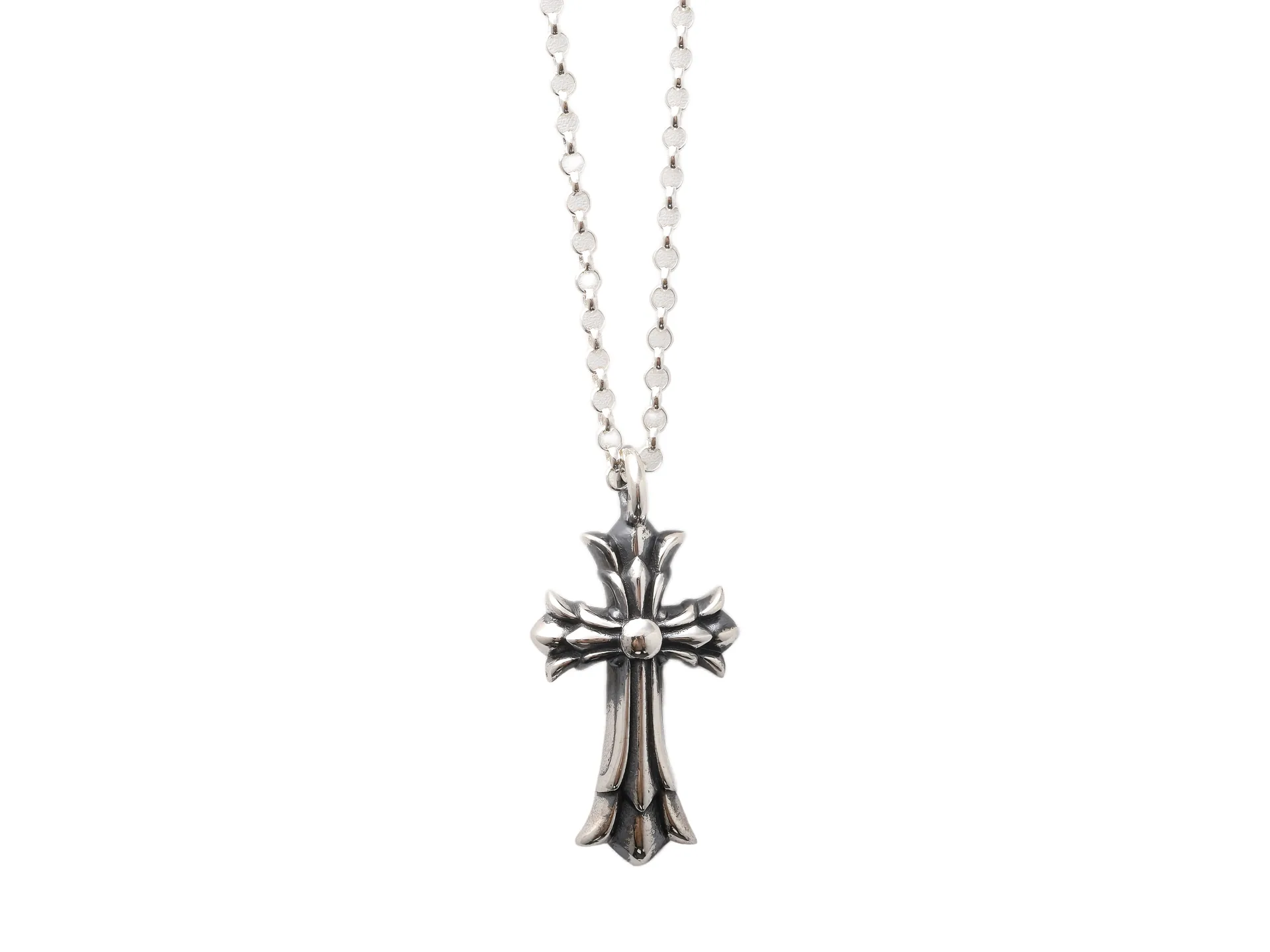 Double-Layer Cross Pendant Necklace (Sterling Silver) D34517880