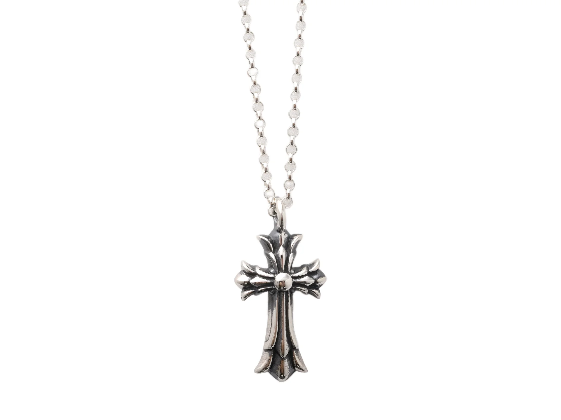 Double-Layer Cross Pendant Necklace (Sterling Silver) D34517880