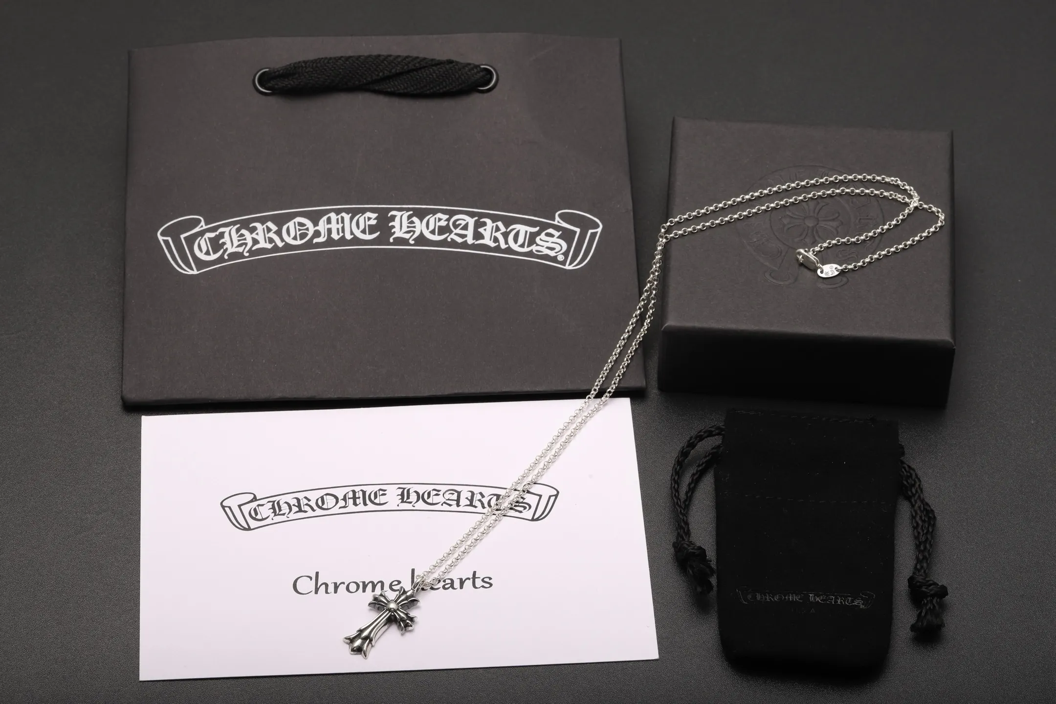 Double-Layer Cross Pendant Necklace (Sterling Silver) D34517880 — view 2