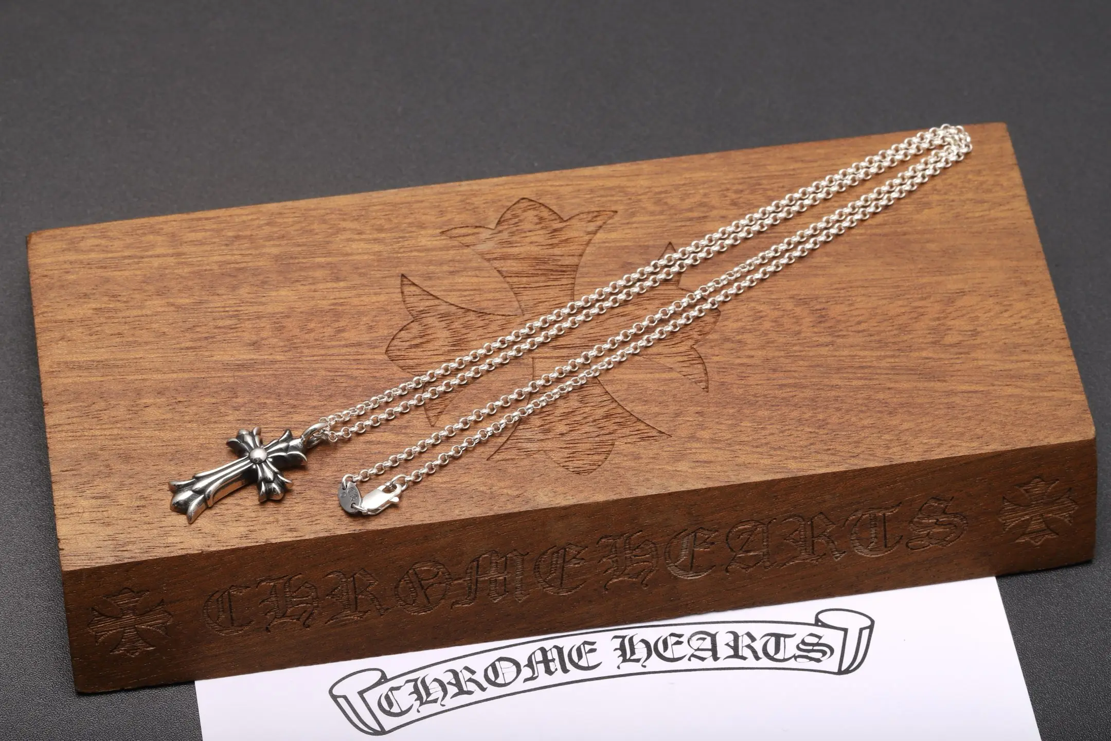 Double-Layer Cross Pendant Necklace (Sterling Silver) D34517880 — view 3