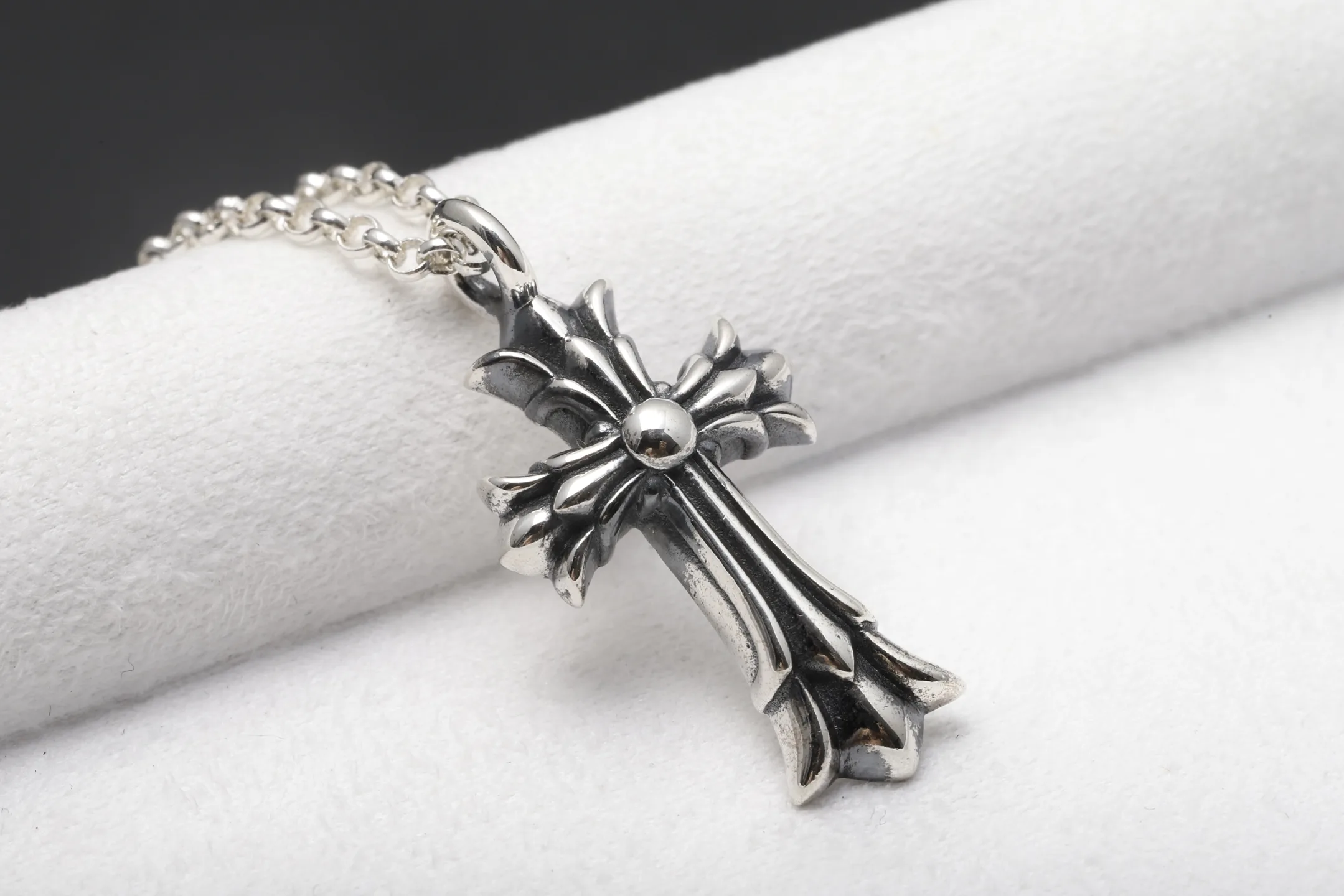 Double-Layer Cross Pendant Necklace (Sterling Silver) D34517880 — view 7