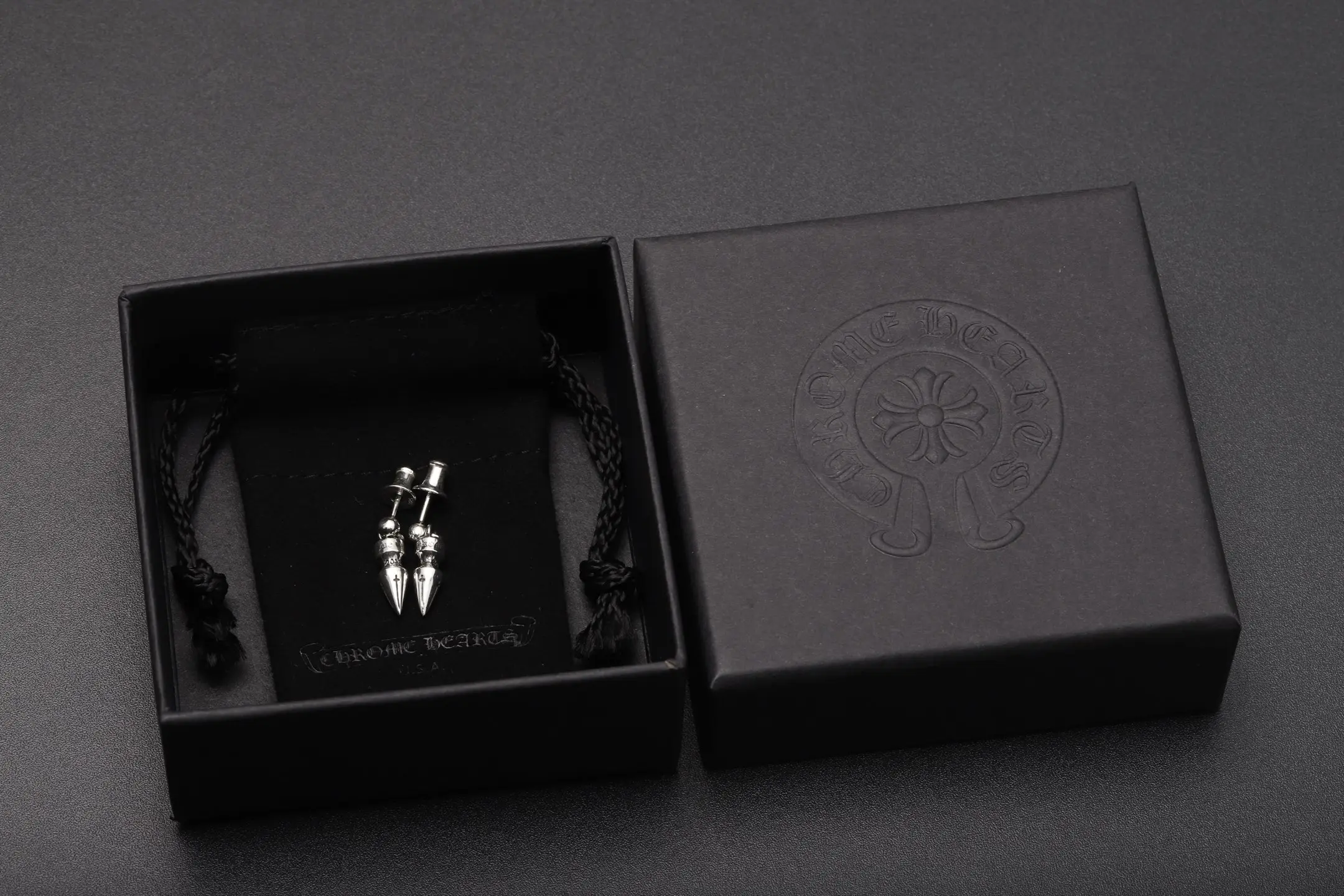 Bullet-Tip Stud Earrings (Sterling Silver) D19017889 — view 2