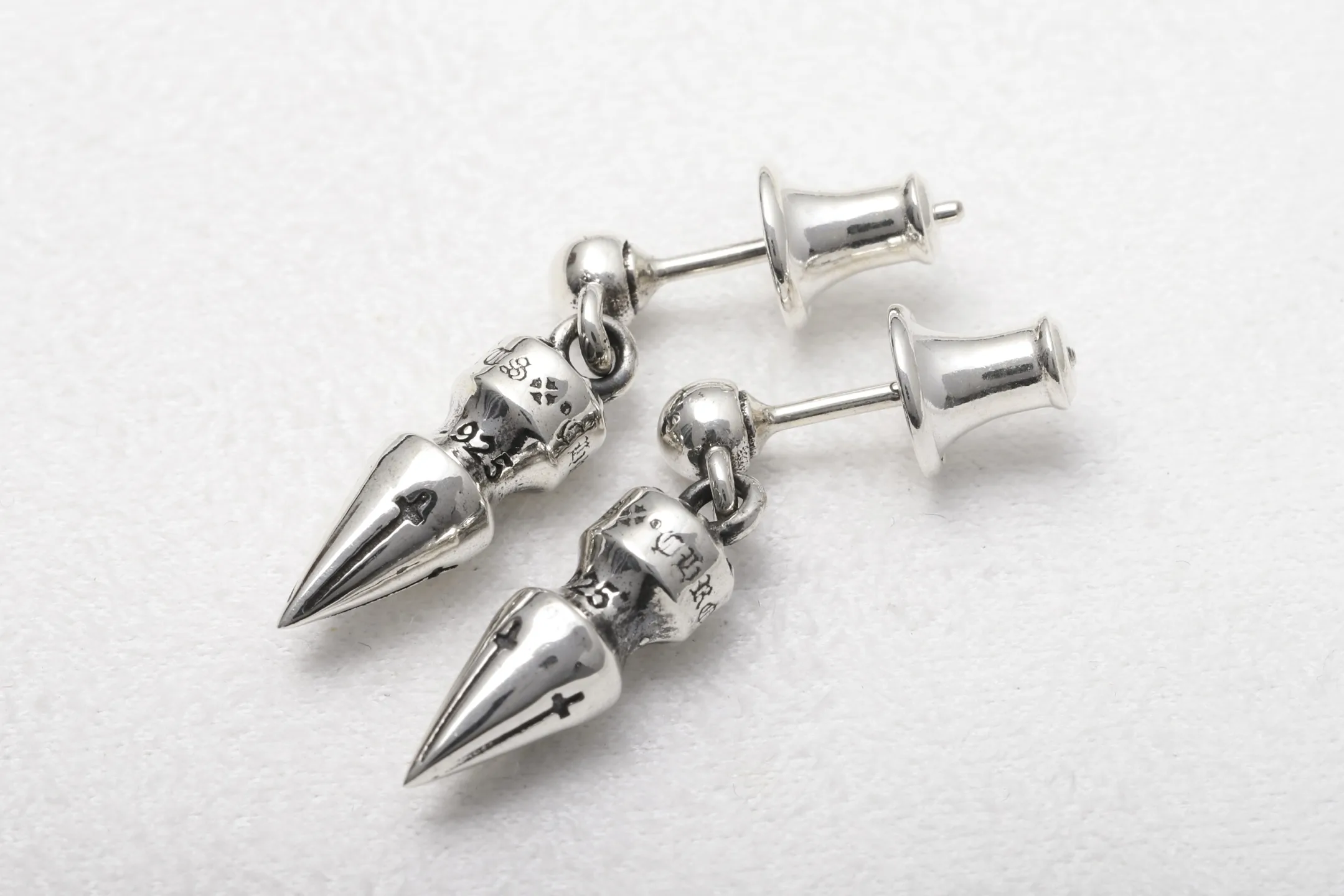 Bullet-Tip Stud Earrings (Sterling Silver) D19017889 — view 5