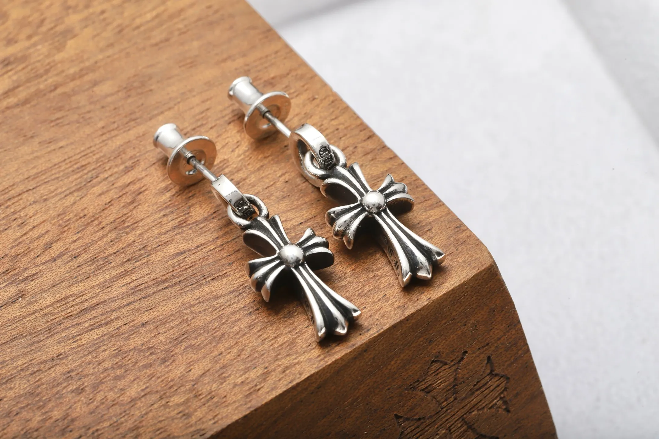 Cross Drop Earrings (Sterling Silver) D22017892 — view 3