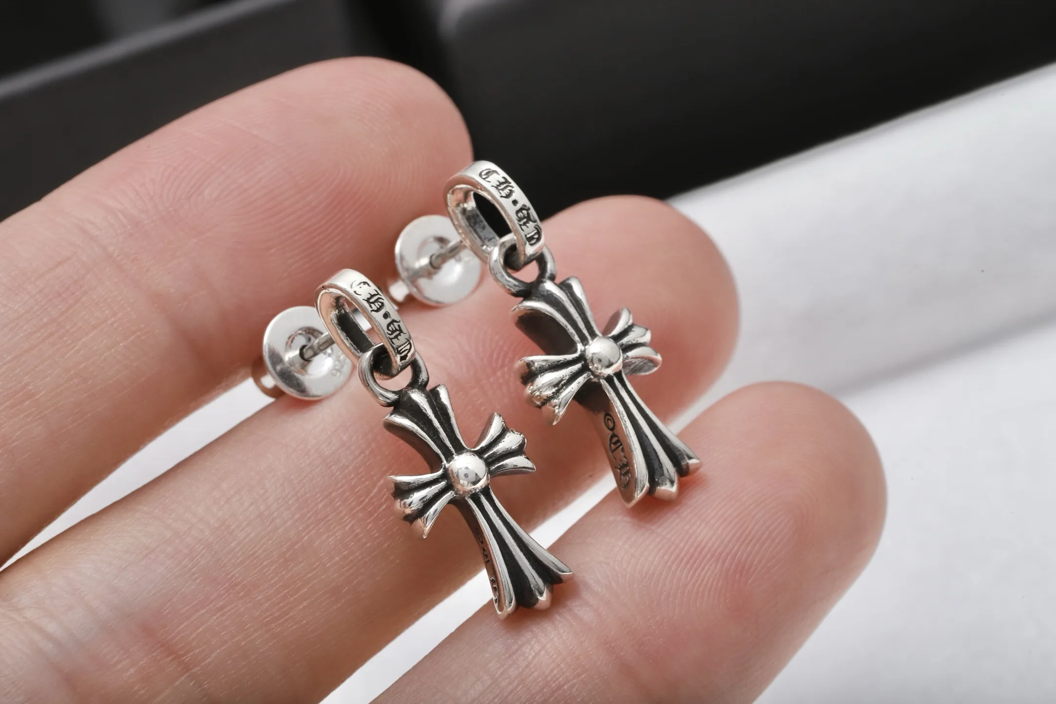 Cross Drop Earrings (Sterling Silver) D22017892 — view 6