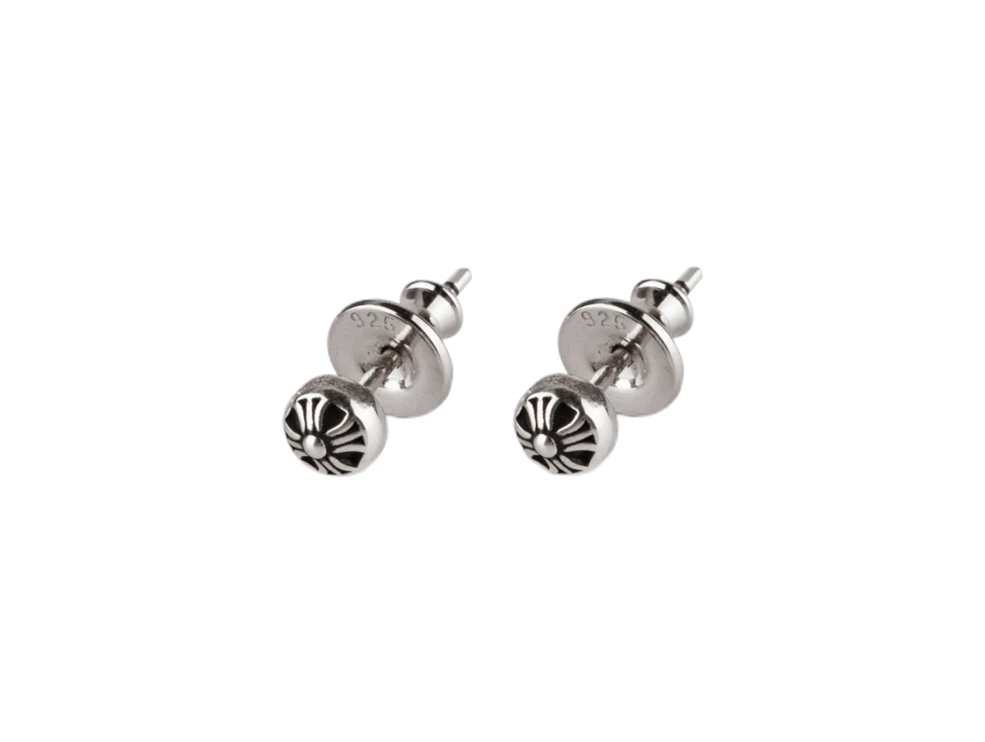 Chrome Hearts-Inspired Cross Ball Stud Earrings D14017886