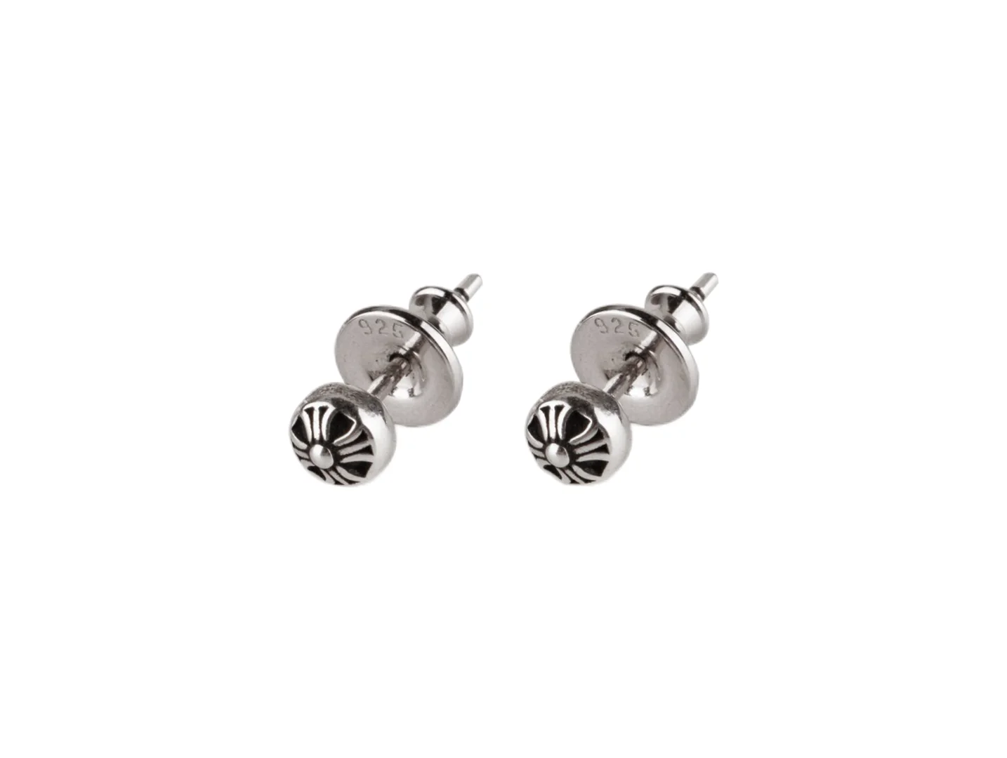 Chrome Hearts-Inspired Cross Ball Stud Earrings D14017886
