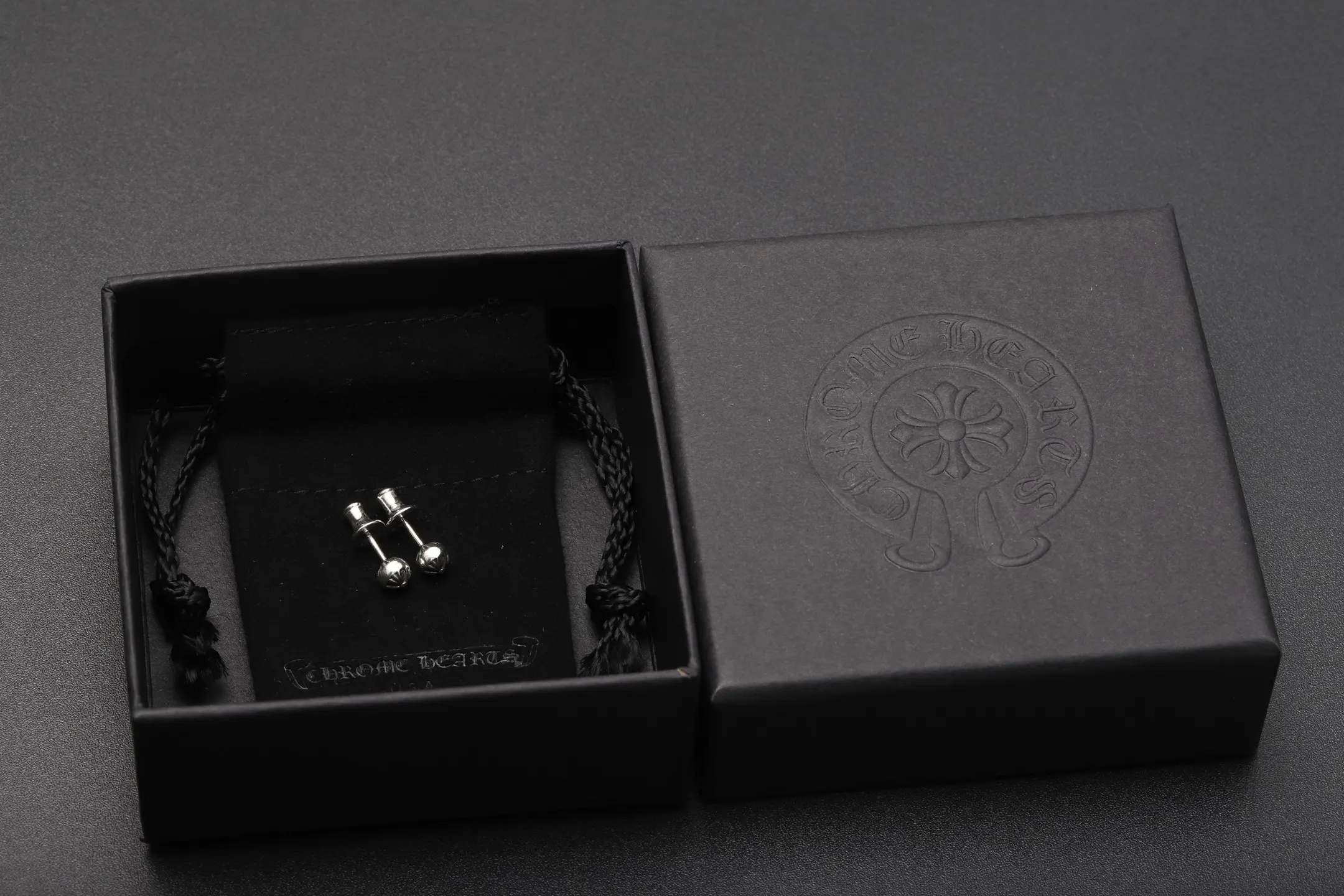 Chrome Hearts-Inspired Cross Ball Stud Earrings D14017886 — view 2