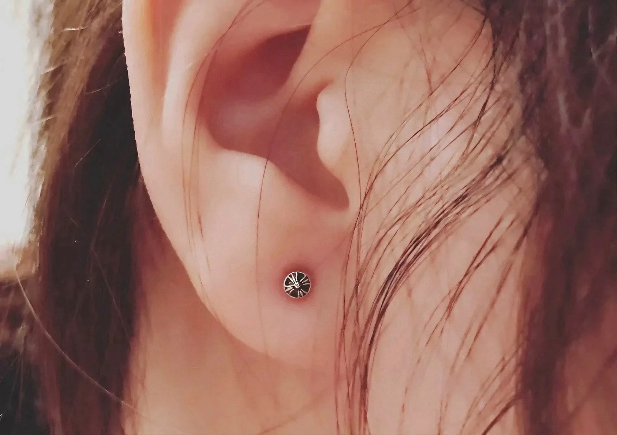 Chrome Hearts-Inspired Cross Ball Stud Earrings D14017886 — view 7