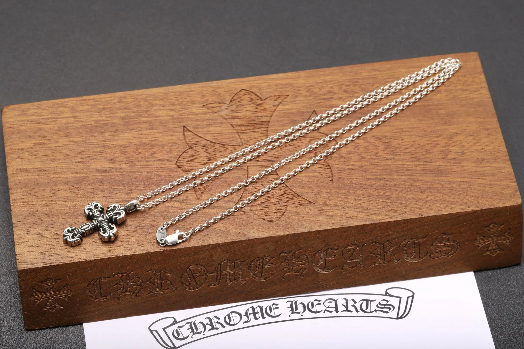 Flame Cross Pendant Necklace (Sterling Silver) D34017881 — view 3