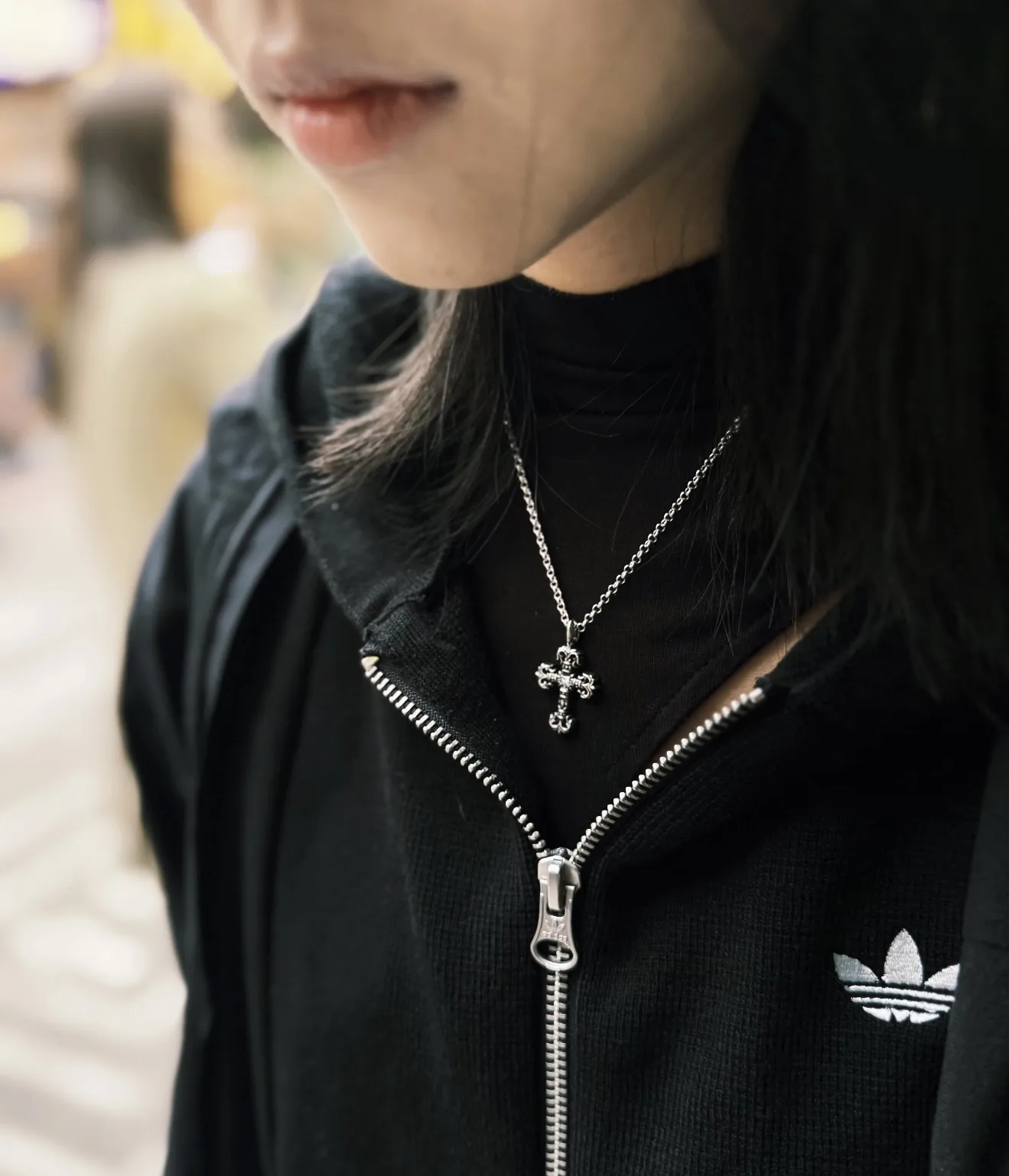 Flame Cross Pendant Necklace (Sterling Silver) D34017881 — view 8