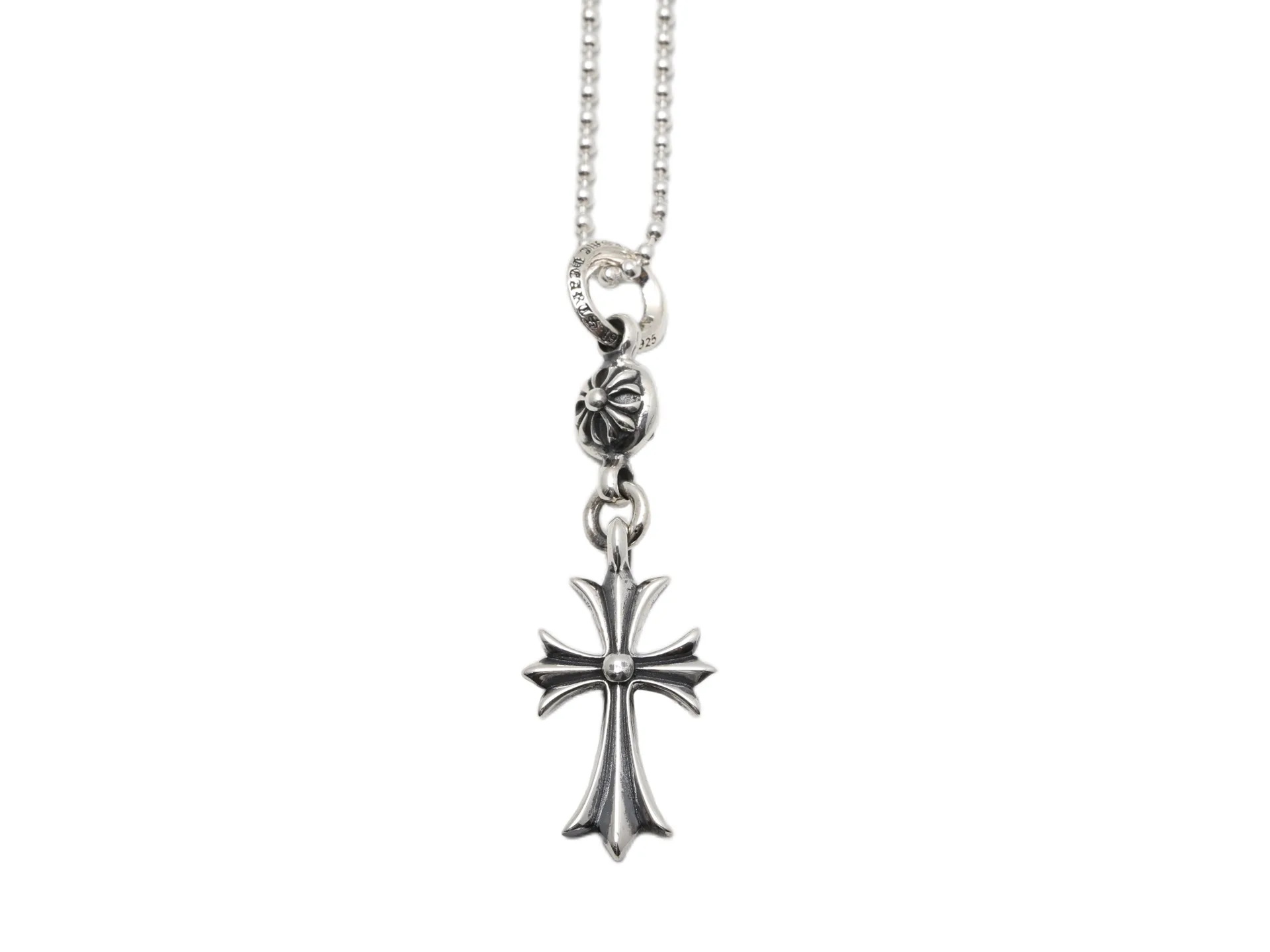 Chrome Hearts-Inspired Cross Pendant Necklace (Sterling Silver) D50017878