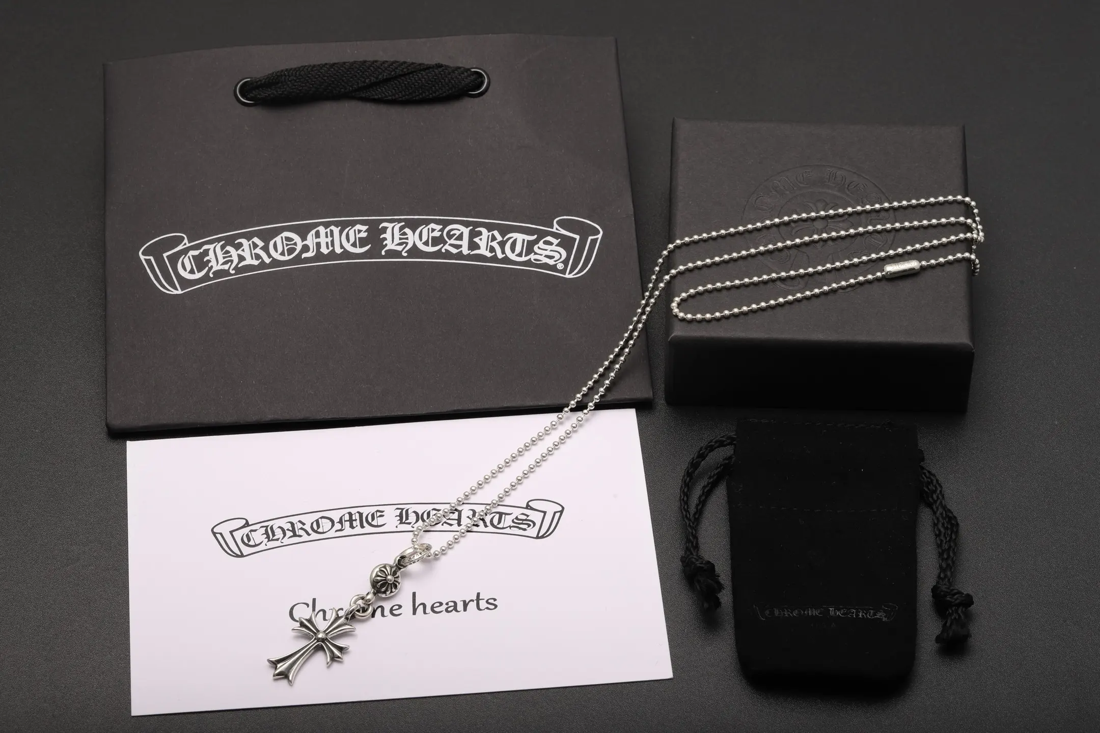Chrome Hearts-Inspired Cross Pendant Necklace (Sterling Silver) D50017878 — view 2