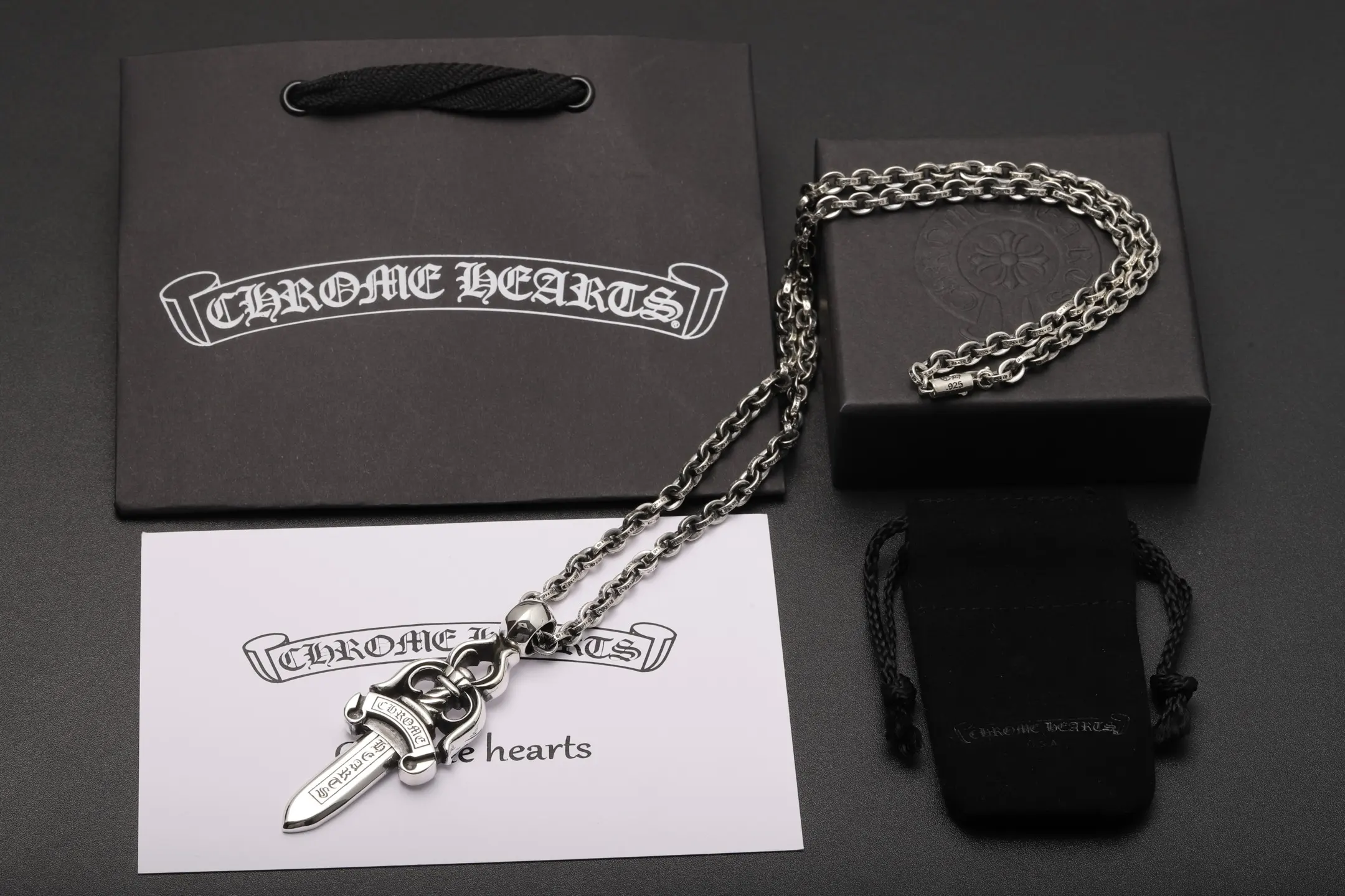 Dagger Pendant Necklace (Sterling Silver) D198517876 — view 2