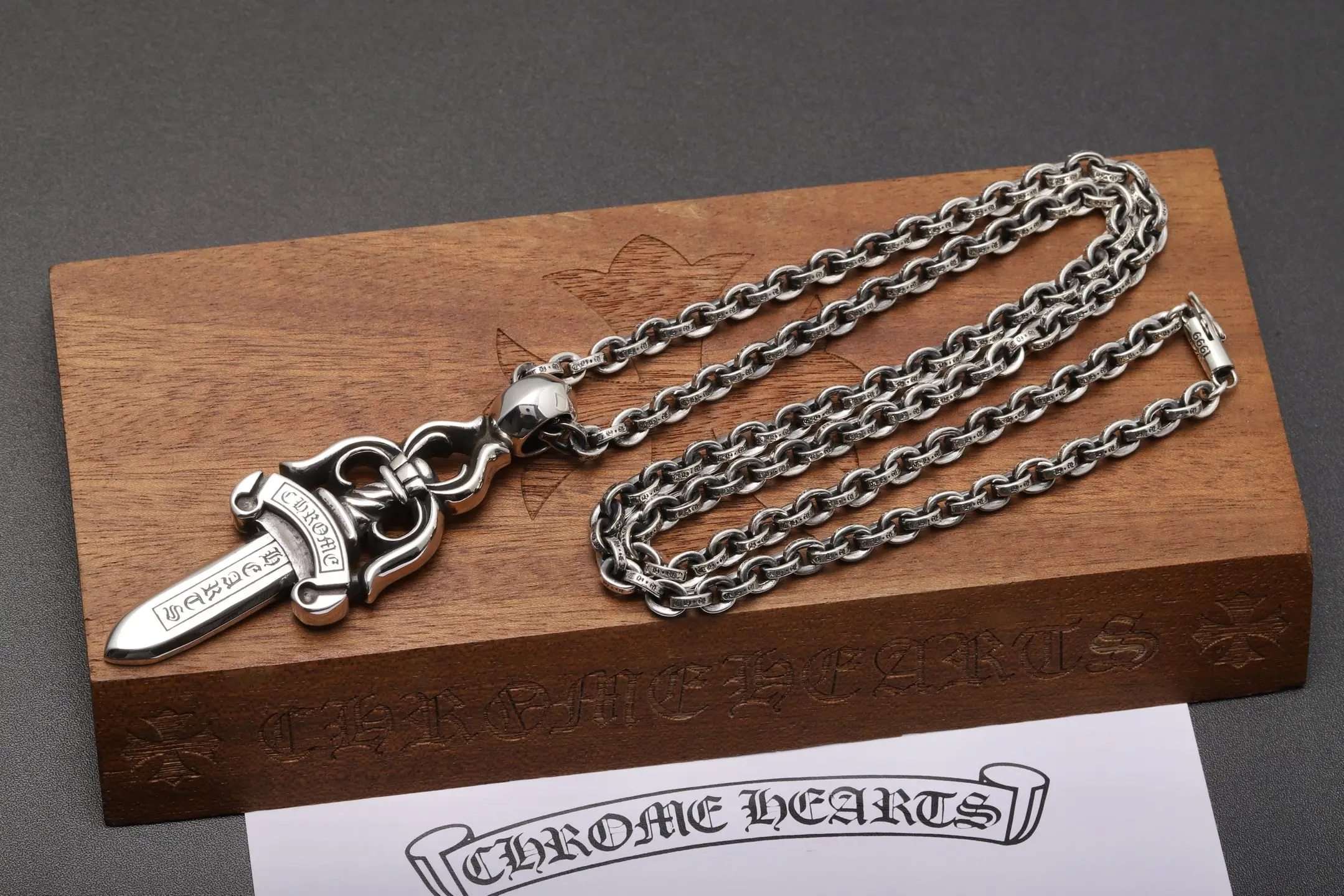 Dagger Pendant Necklace (Sterling Silver) D198517876 — view 3