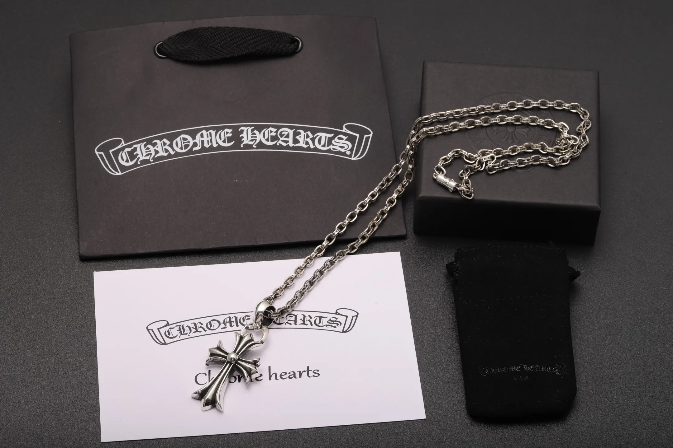 Chrome Hearts Cross Pendant Necklace (Sterling Silver) D208016539 — view 2